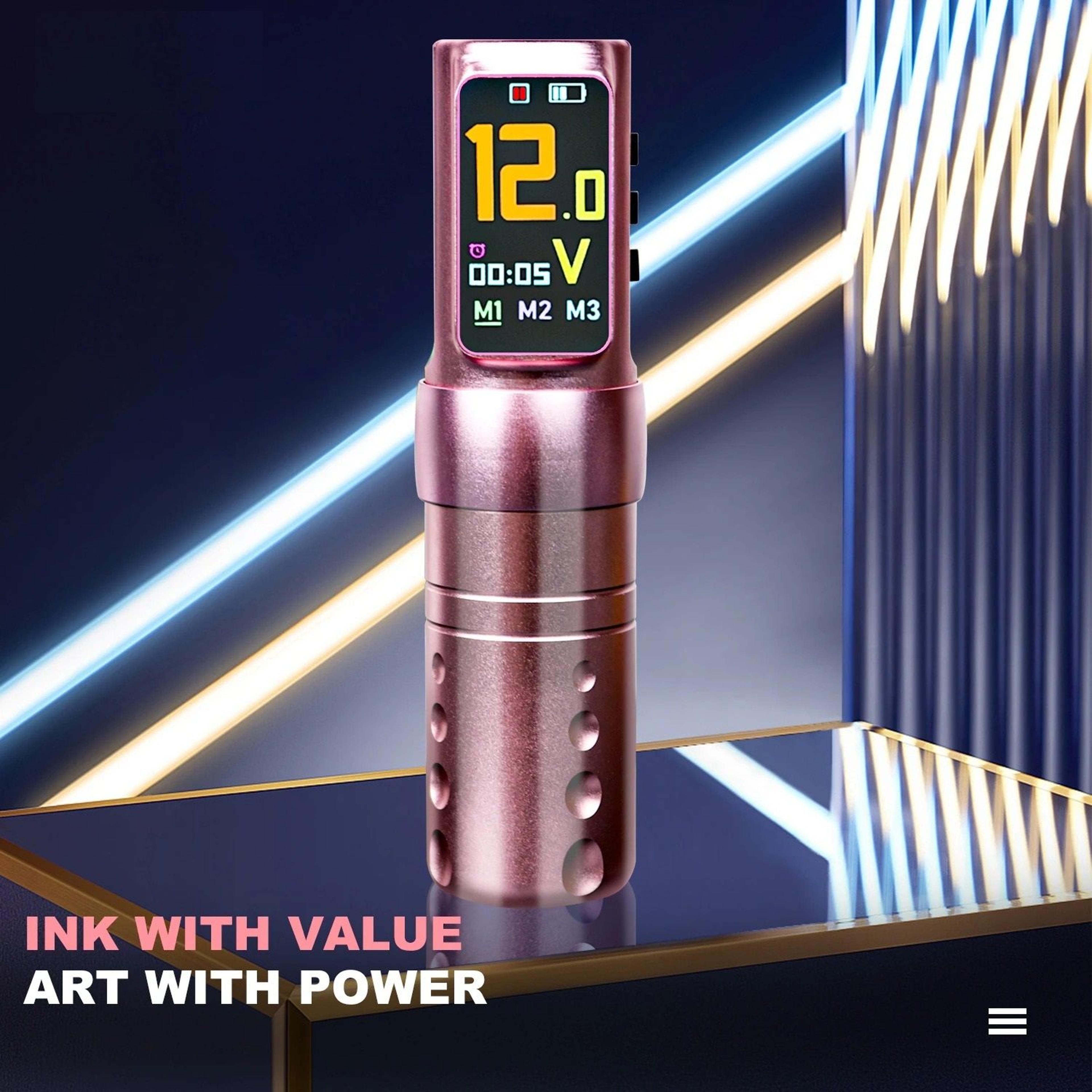 wireless tattoo pen with direct drive motor three modes and ips display