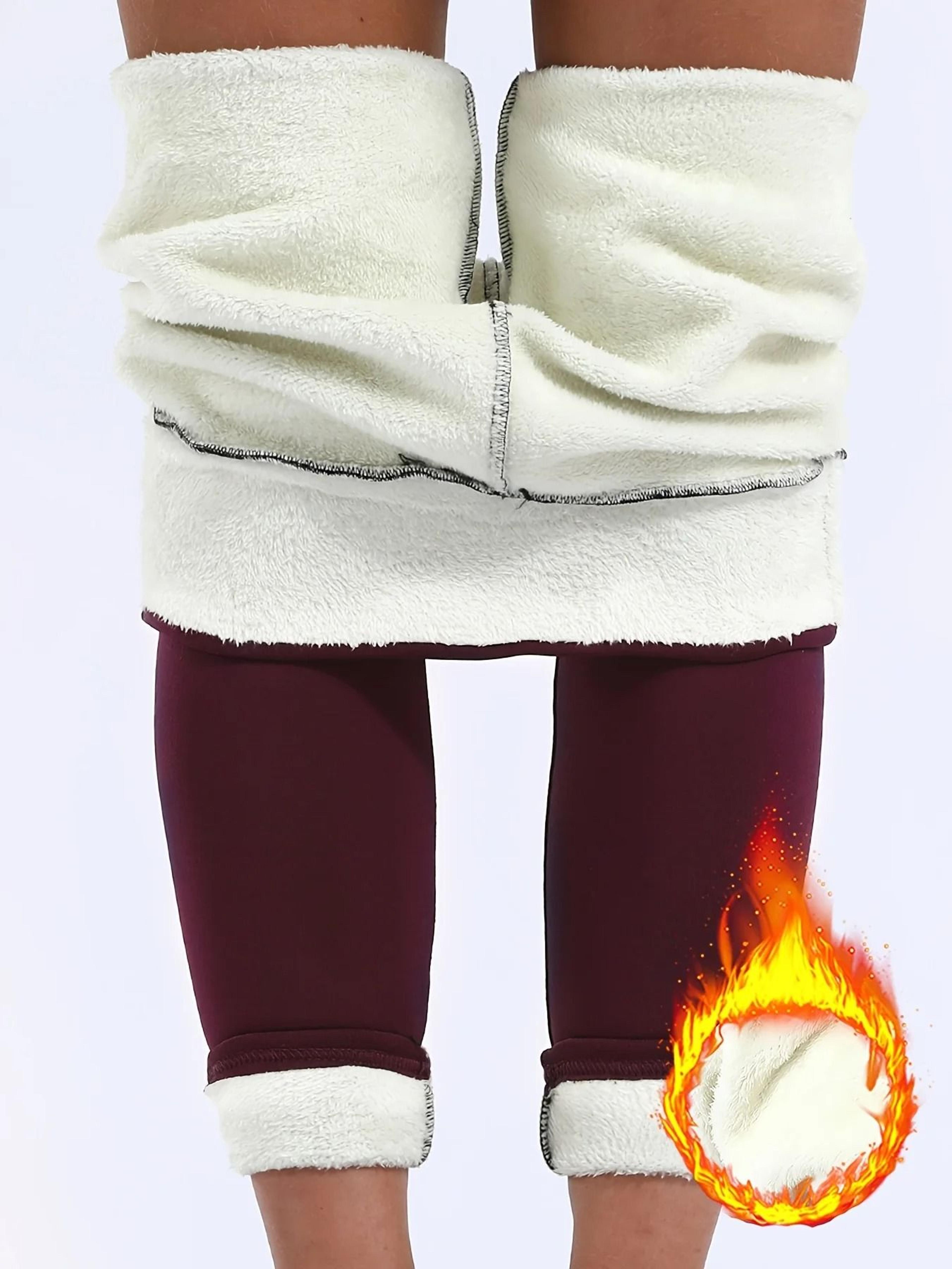 winter warm high waist skinny stretch leggings for women