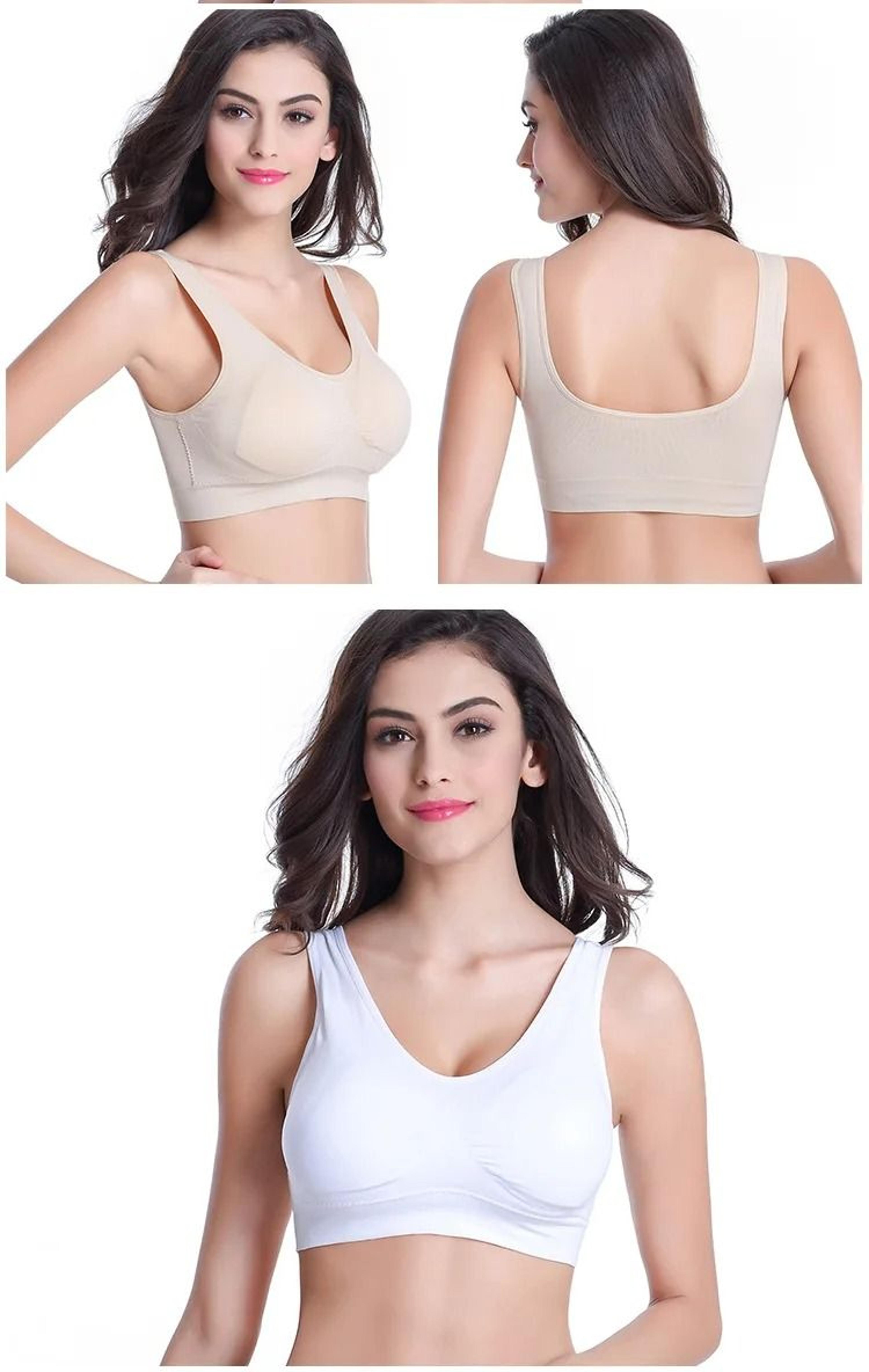 seamless wireless sports bra set with removable pads