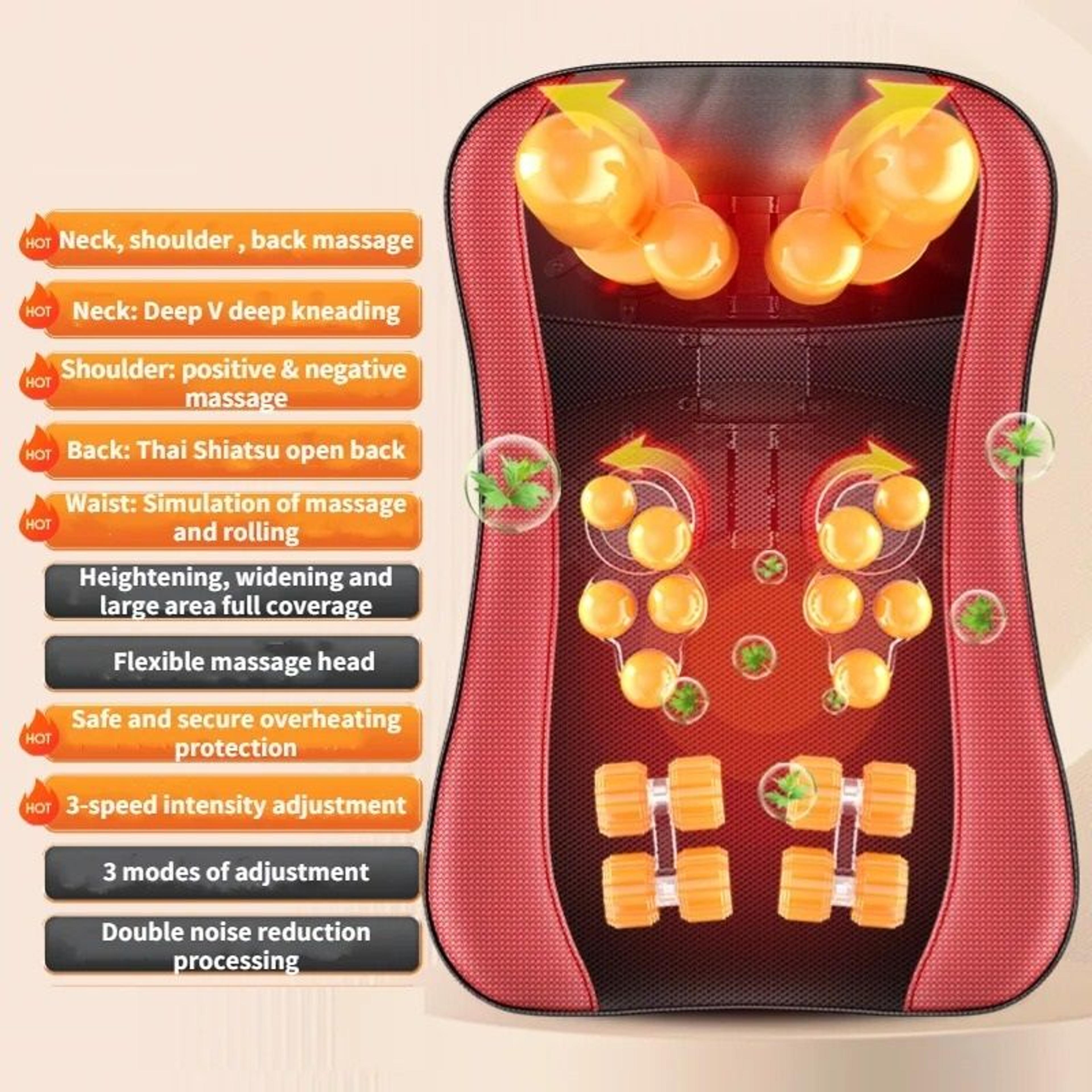 full body electric massage cushion for neck shoulder waist shiatsu relaxation