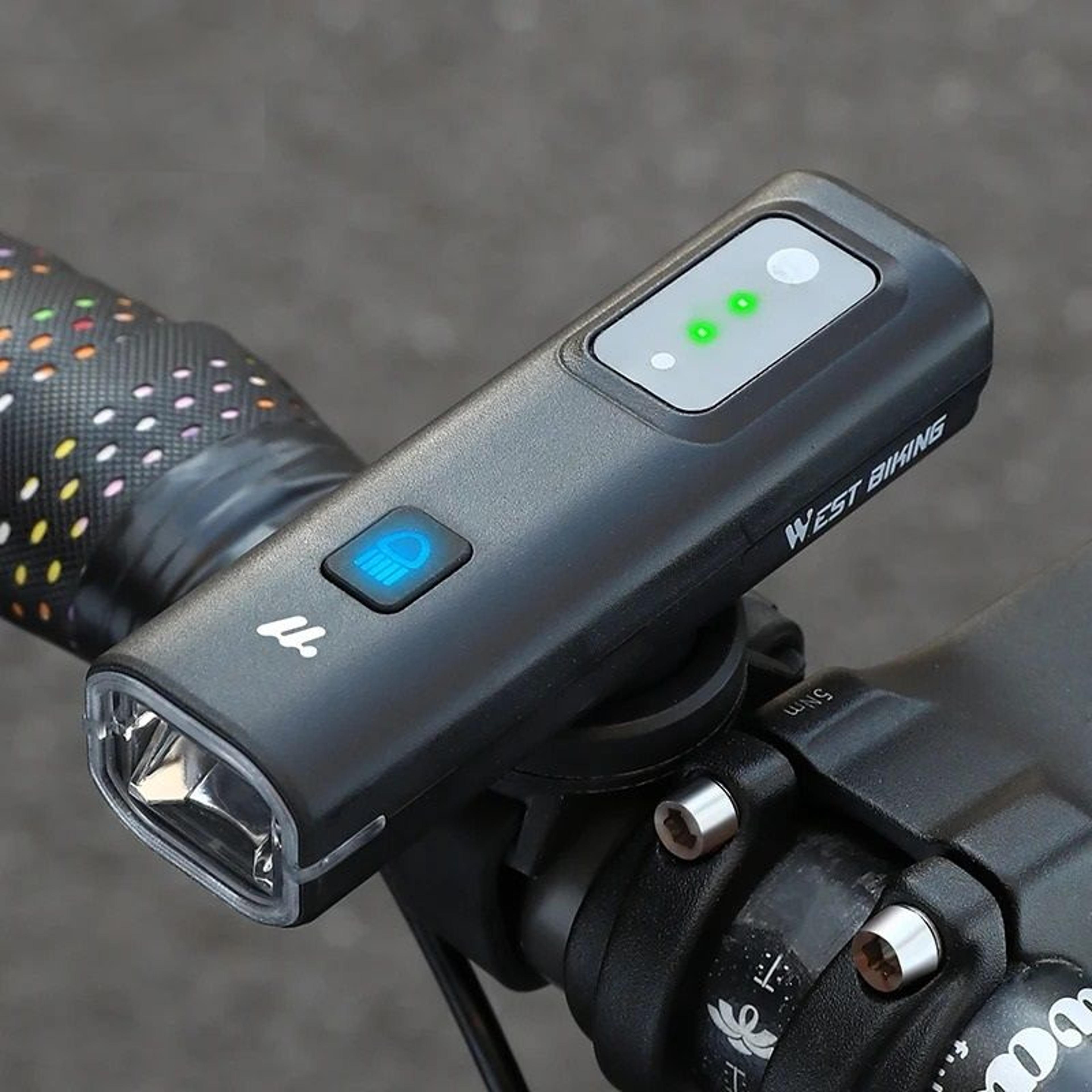 smart light sensing bicycle front headlight 400 lumen rechargeable bike light