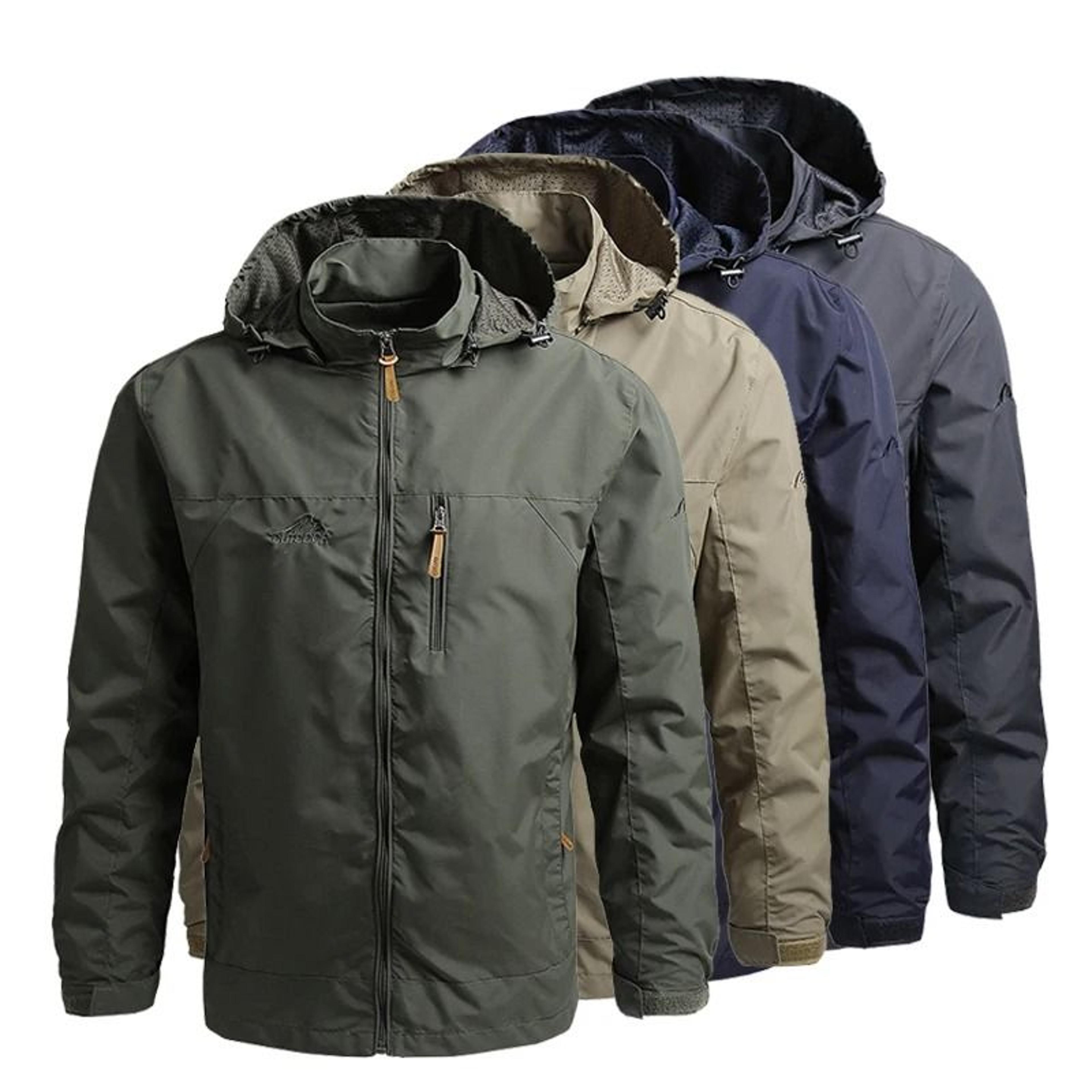 men's tactical windbreaker waterproof outdoor hooded jacket