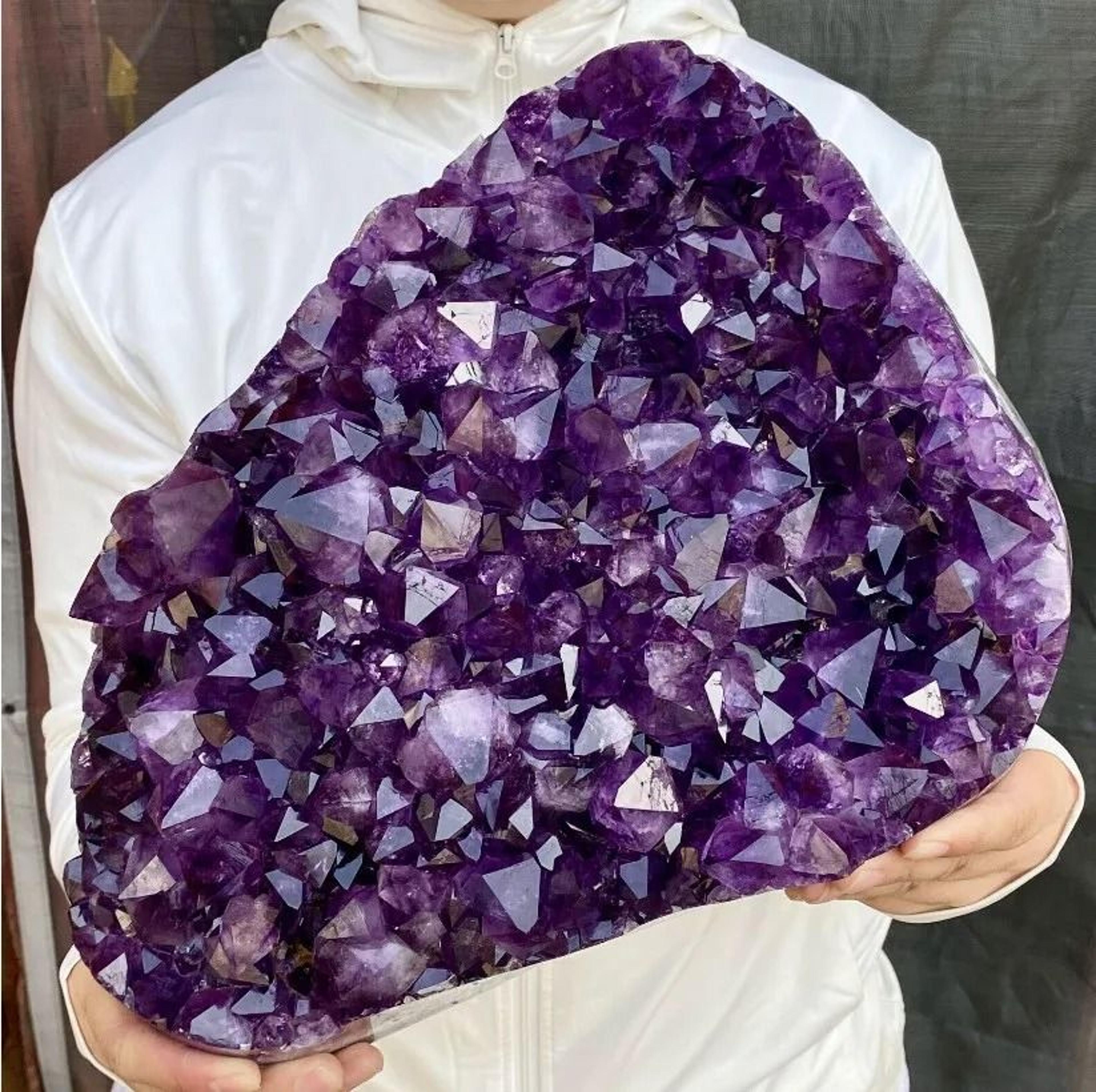 natural amethyst quartz crystal cluster for healing and home decoration