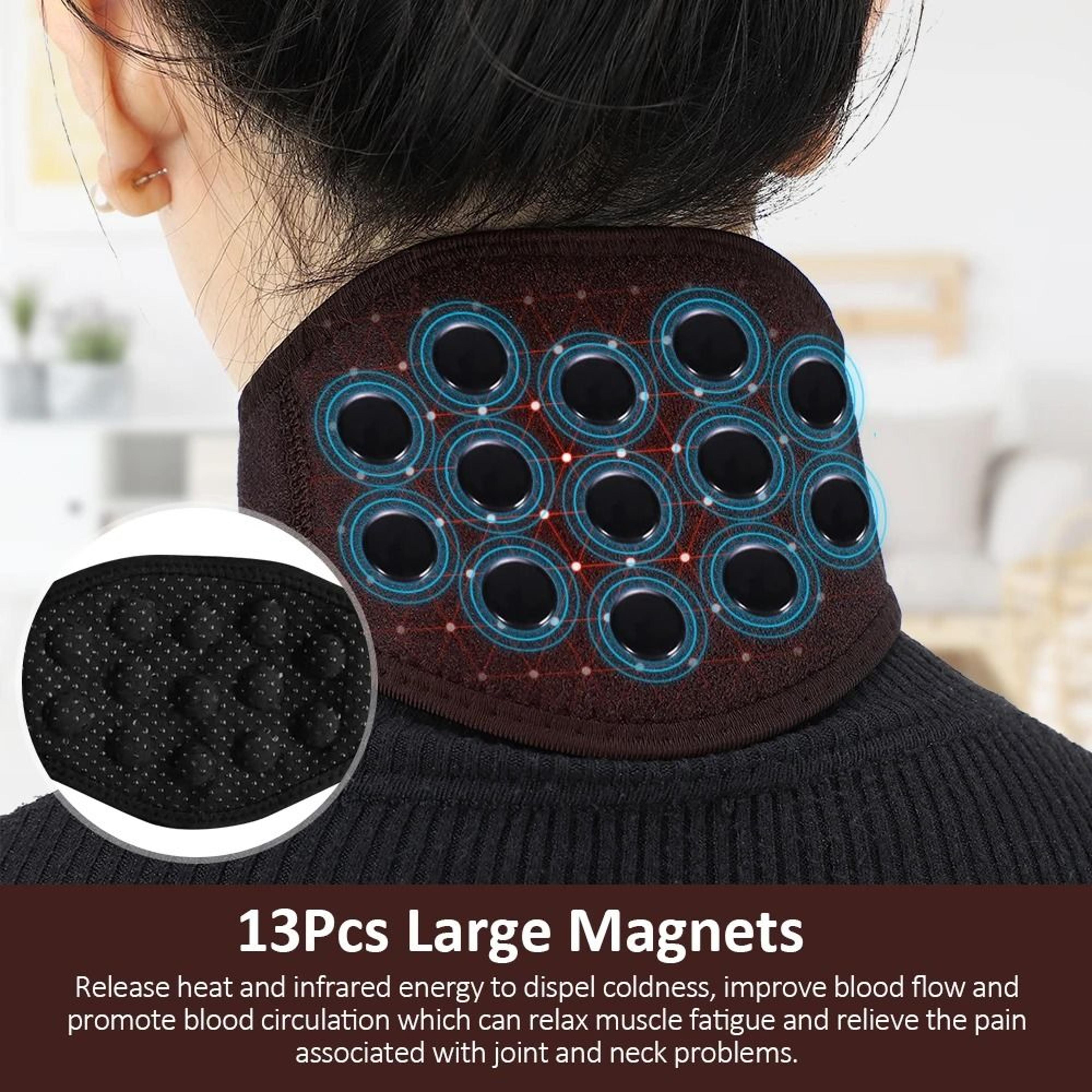 self heating neck support brace with tourmaline therapy