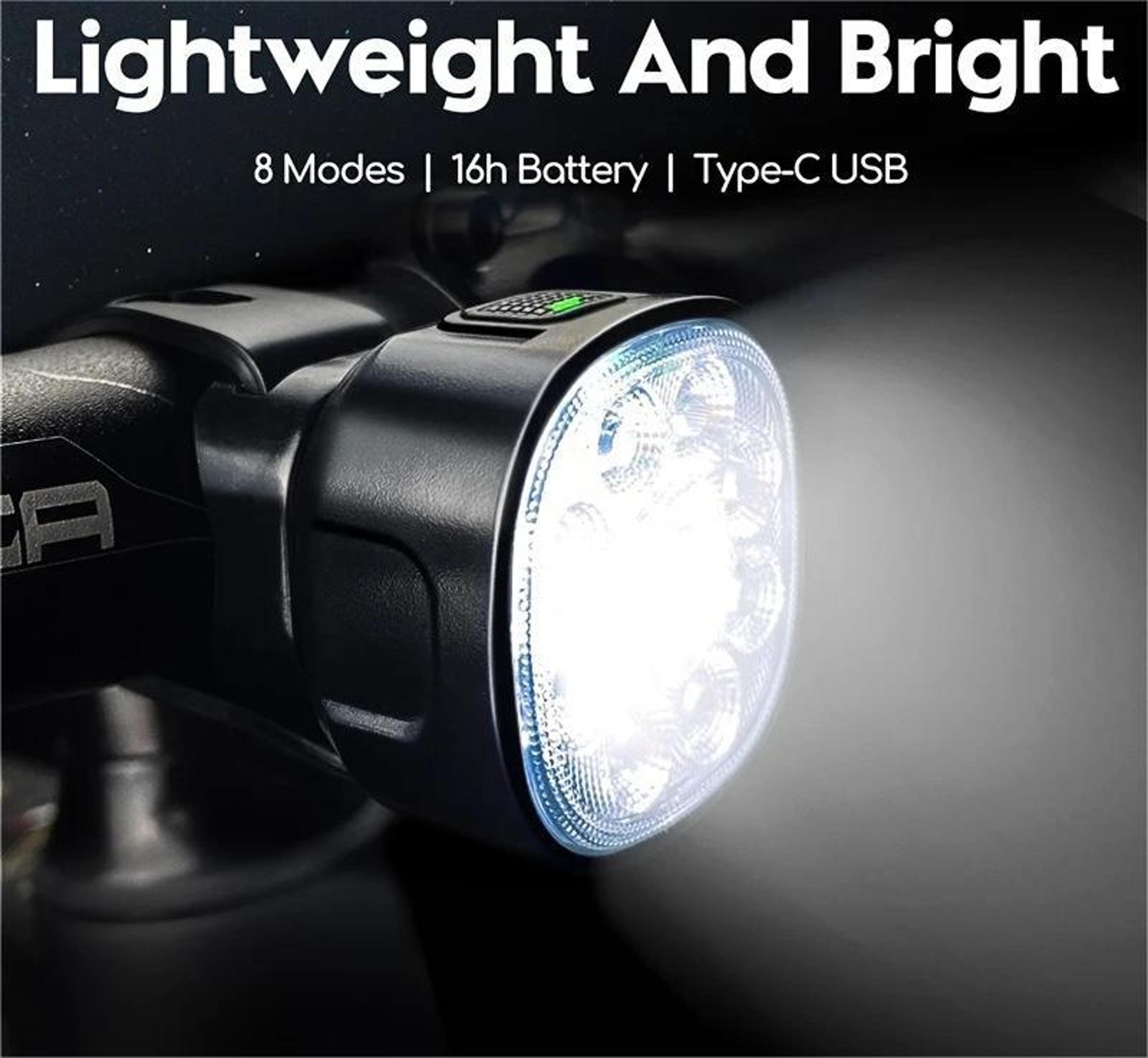 rechargeable bike light set front and rear high brightness led for cycling safety