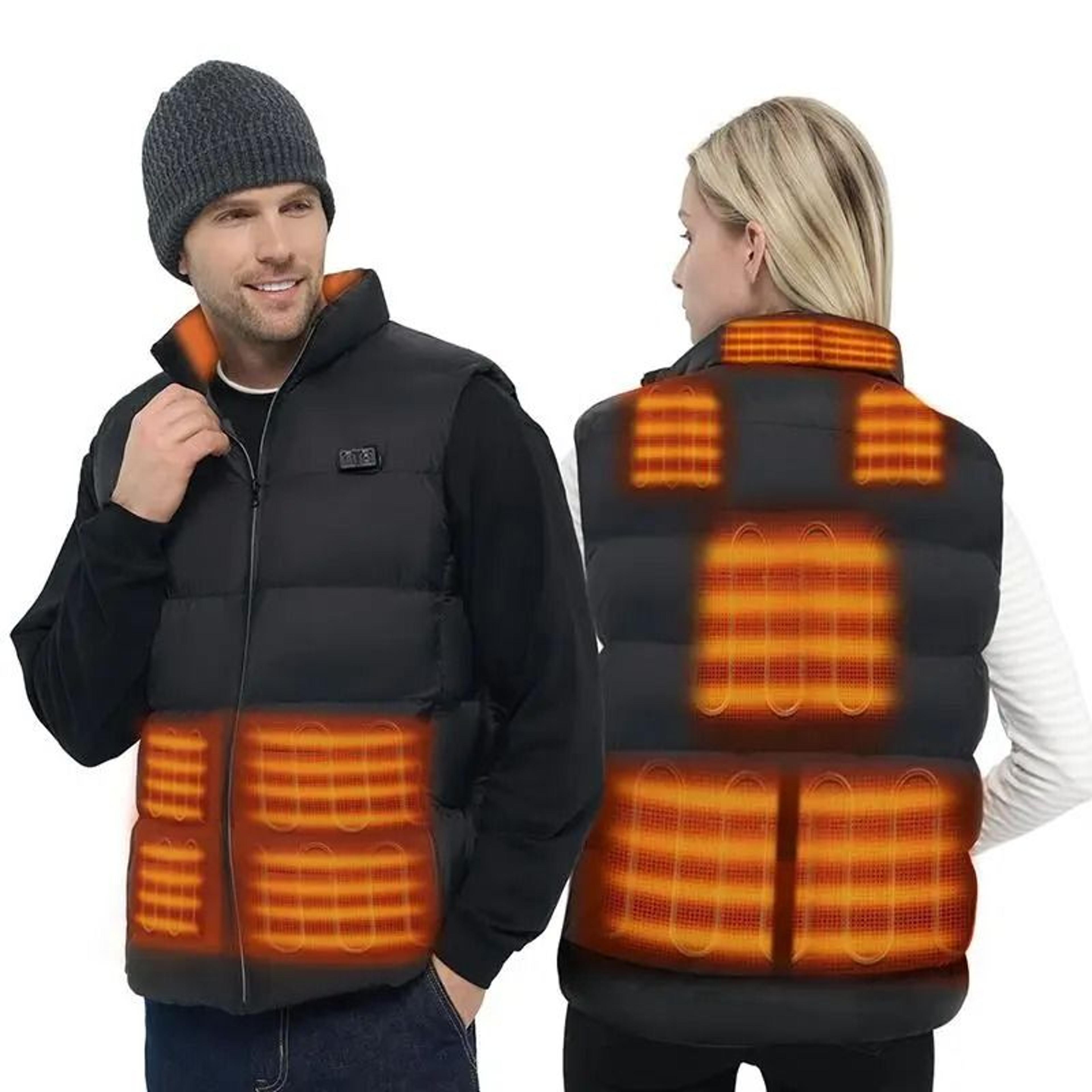 graphene heated jacket with 9 heat zones usb rechargeable