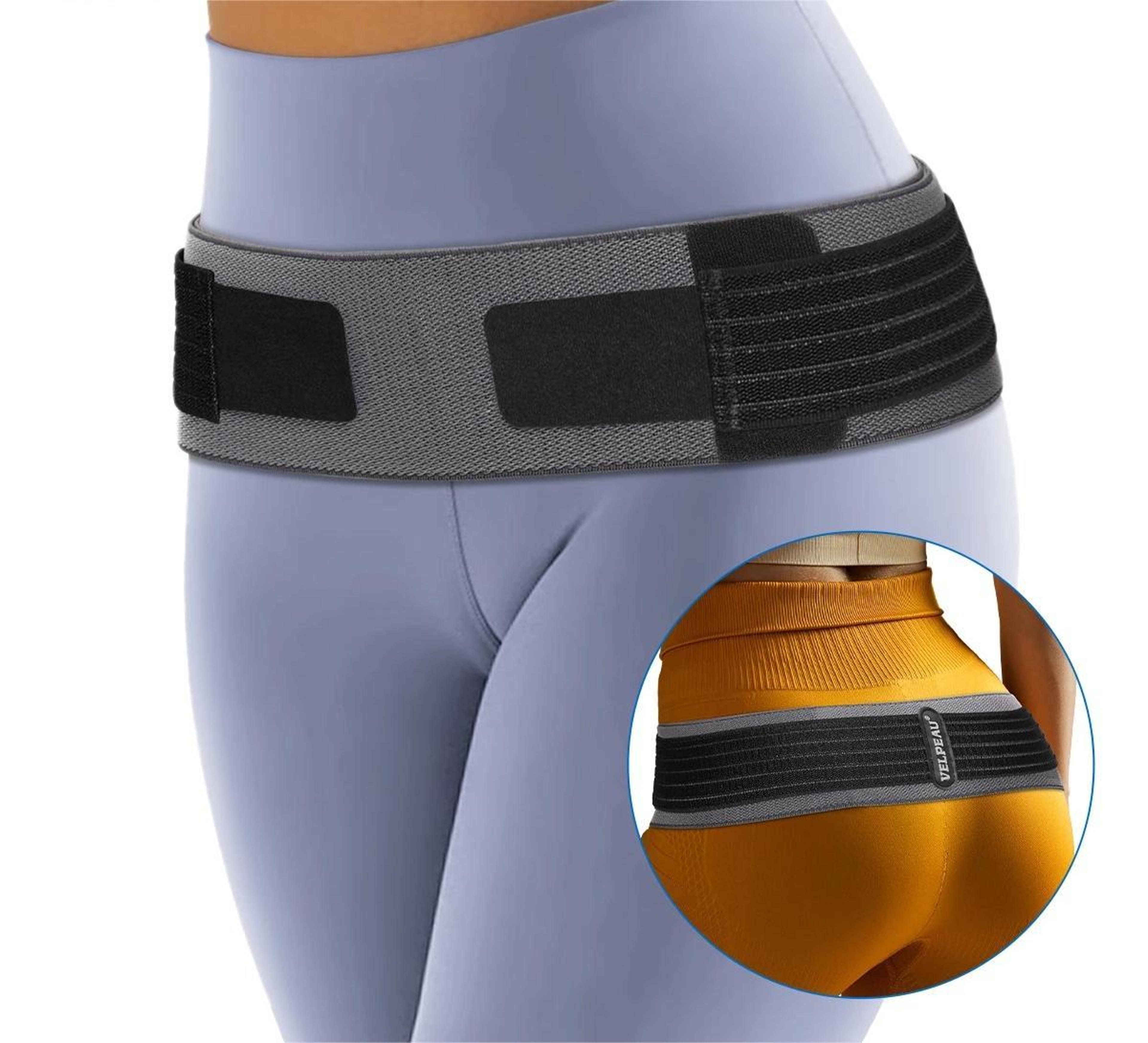 supportive sacroiliac hip belt for back pain and recovery