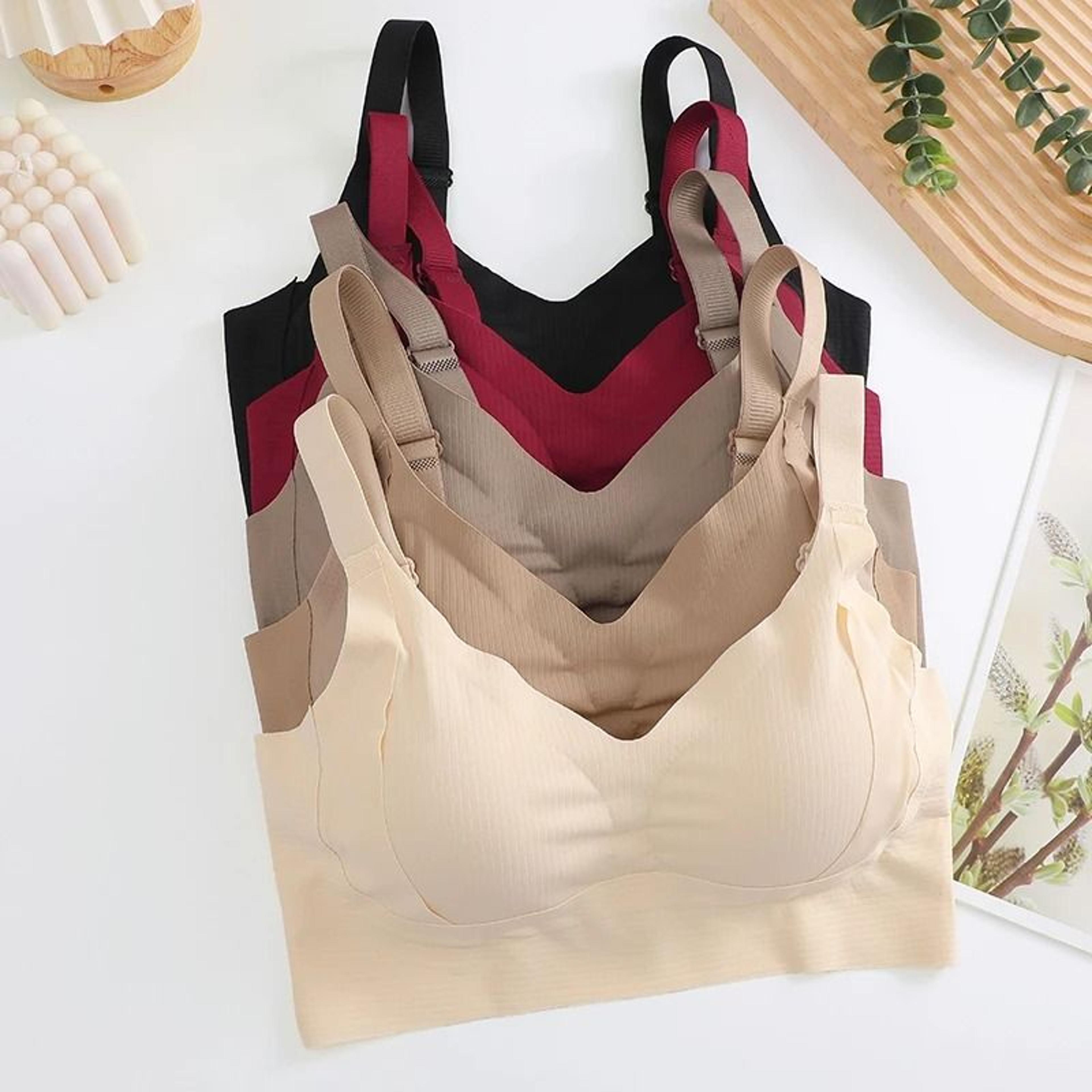 seamless plus size wireless comfort bra