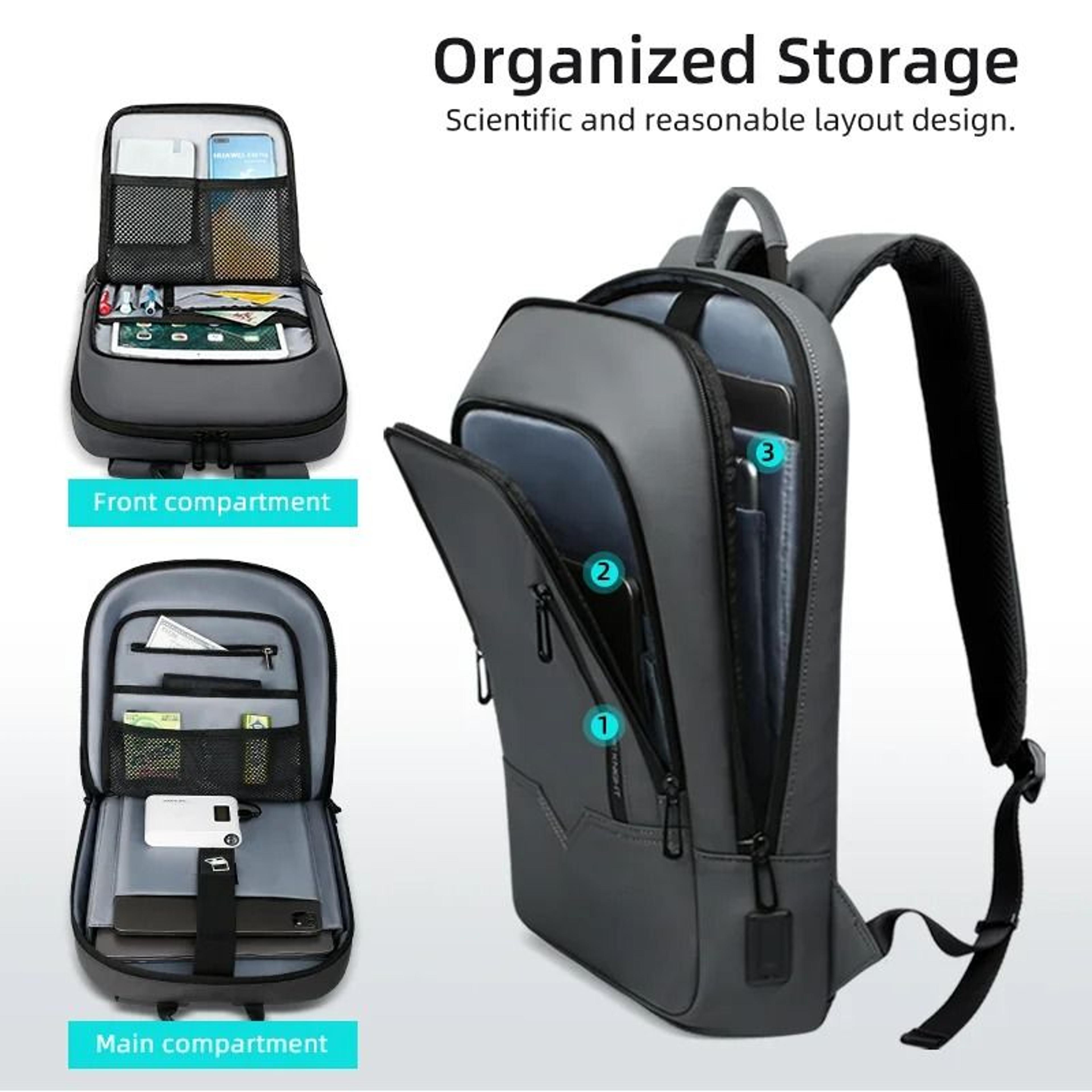 waterproof multifunction business laptop backpack with slim design