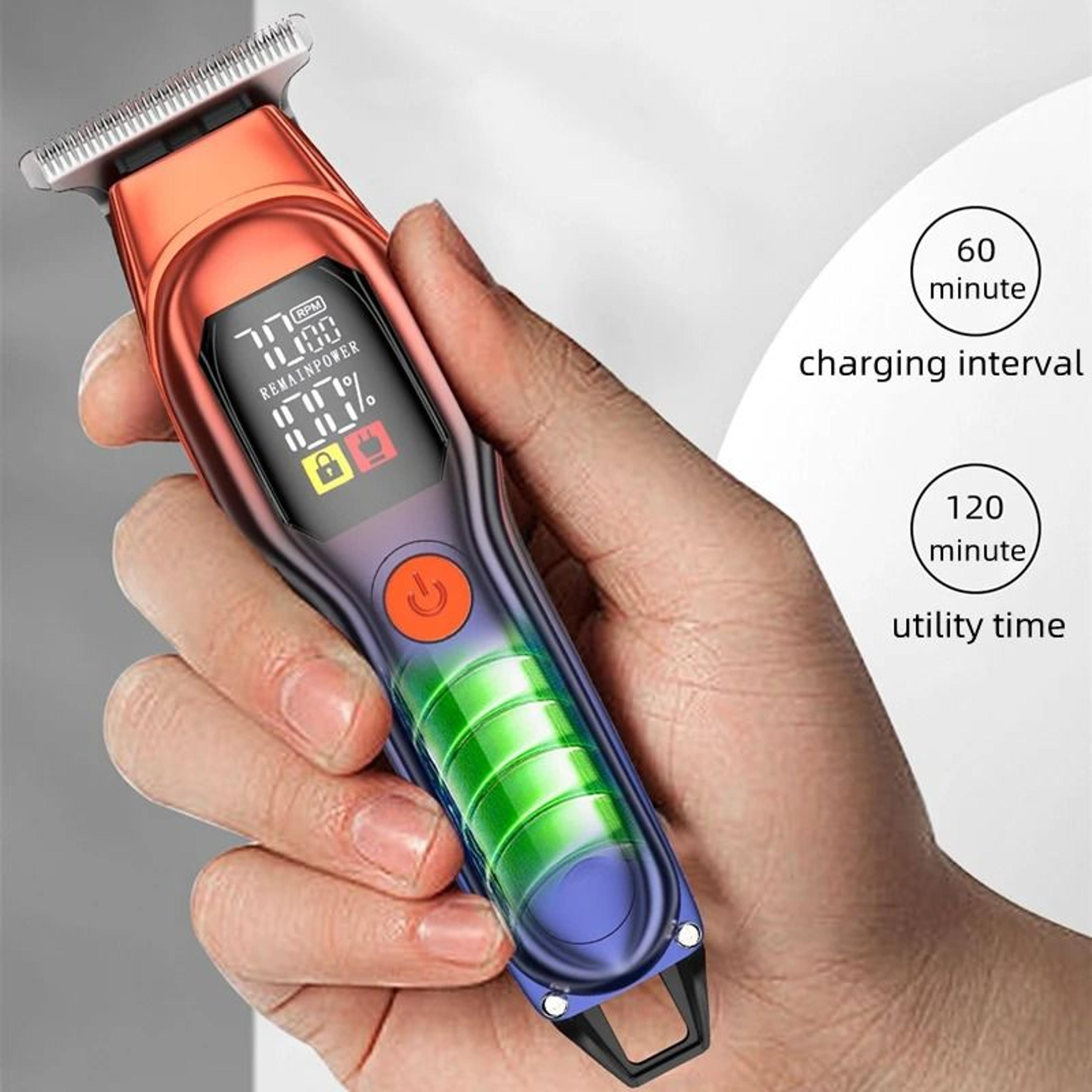 rechargeable stainless steel hair clipper for precise at-home grooming