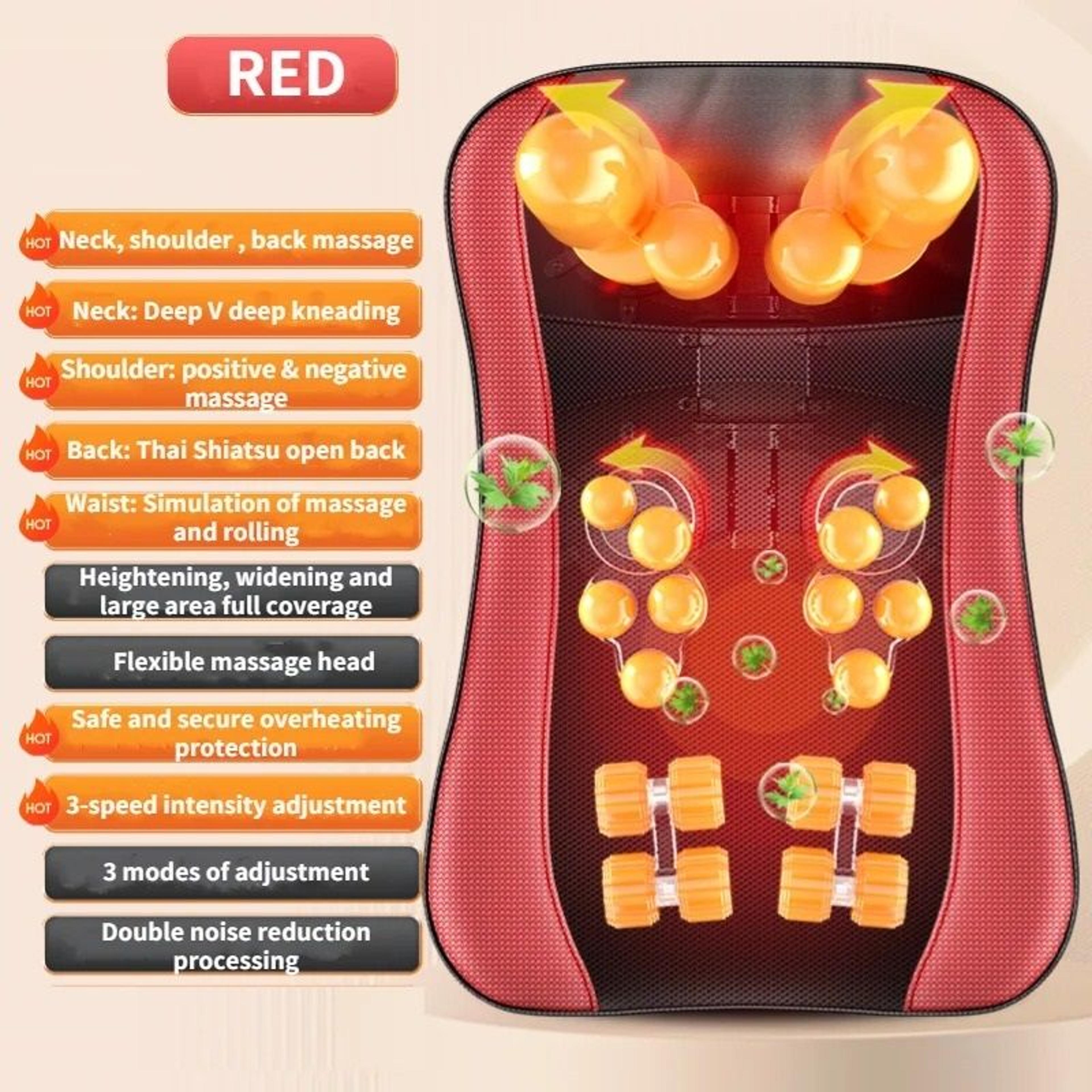 full body electric massage cushion for back waist neck shoulder relaxation