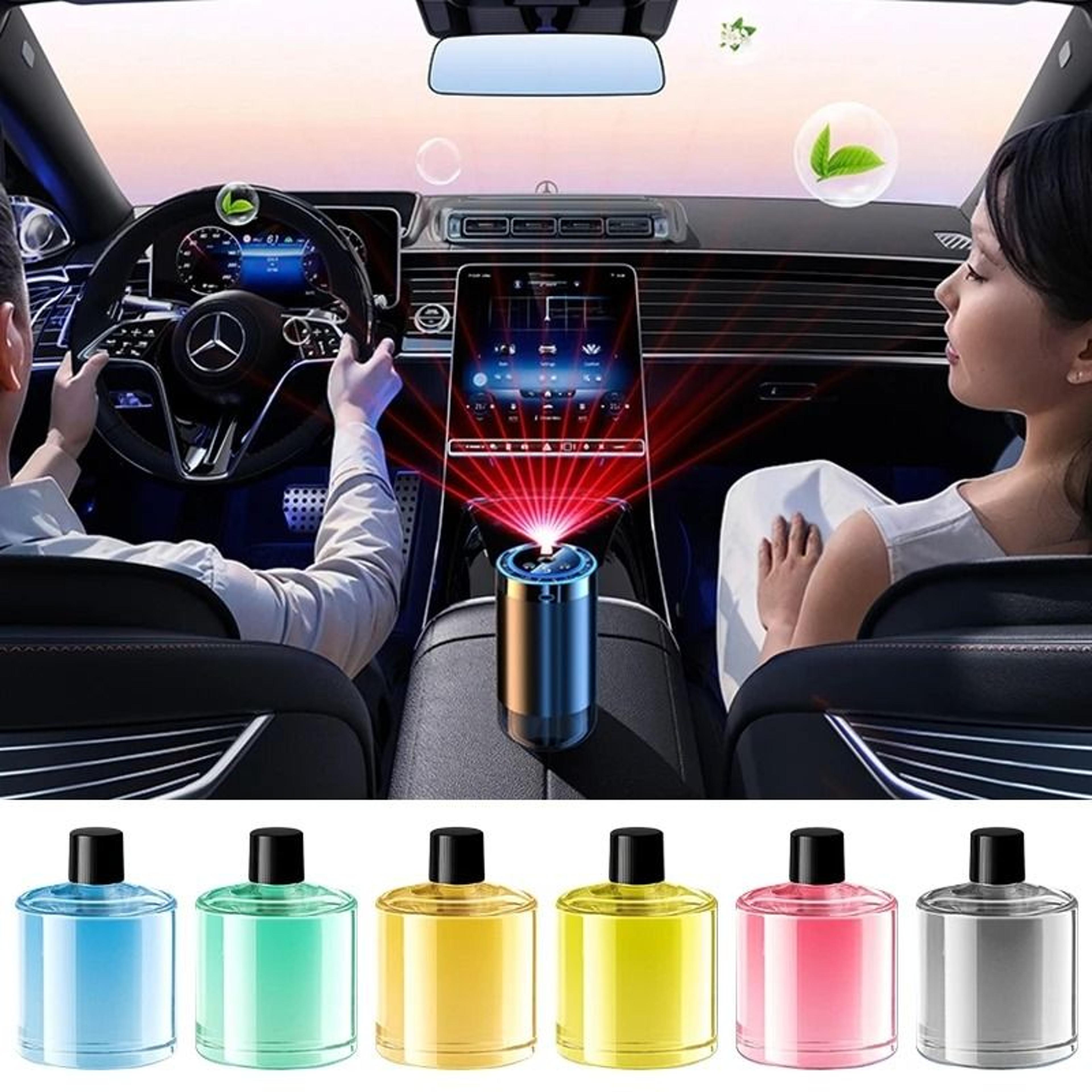 smart car diffuser humidifier with air freshener and essential oil modes