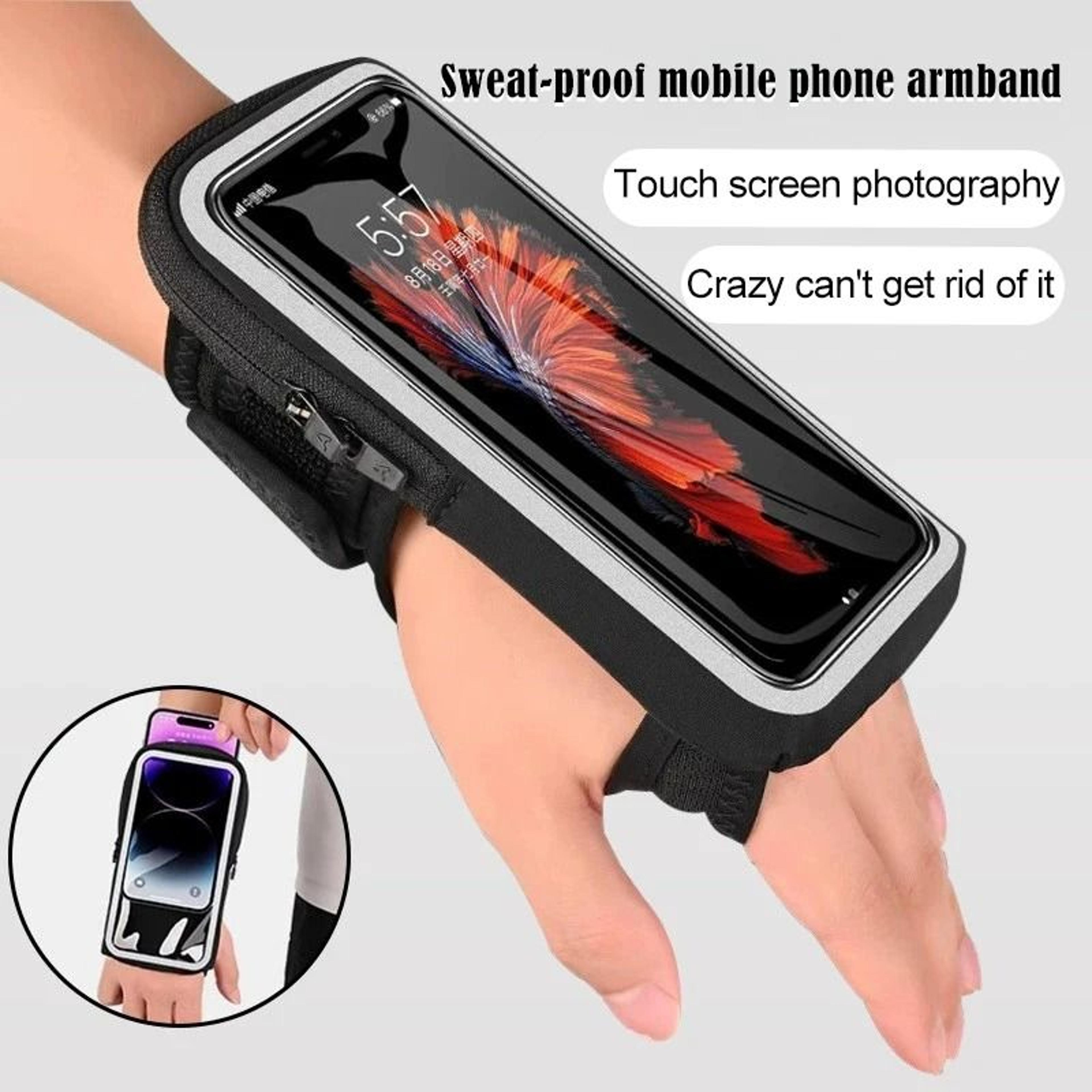 sports armband phone holder with optional strap