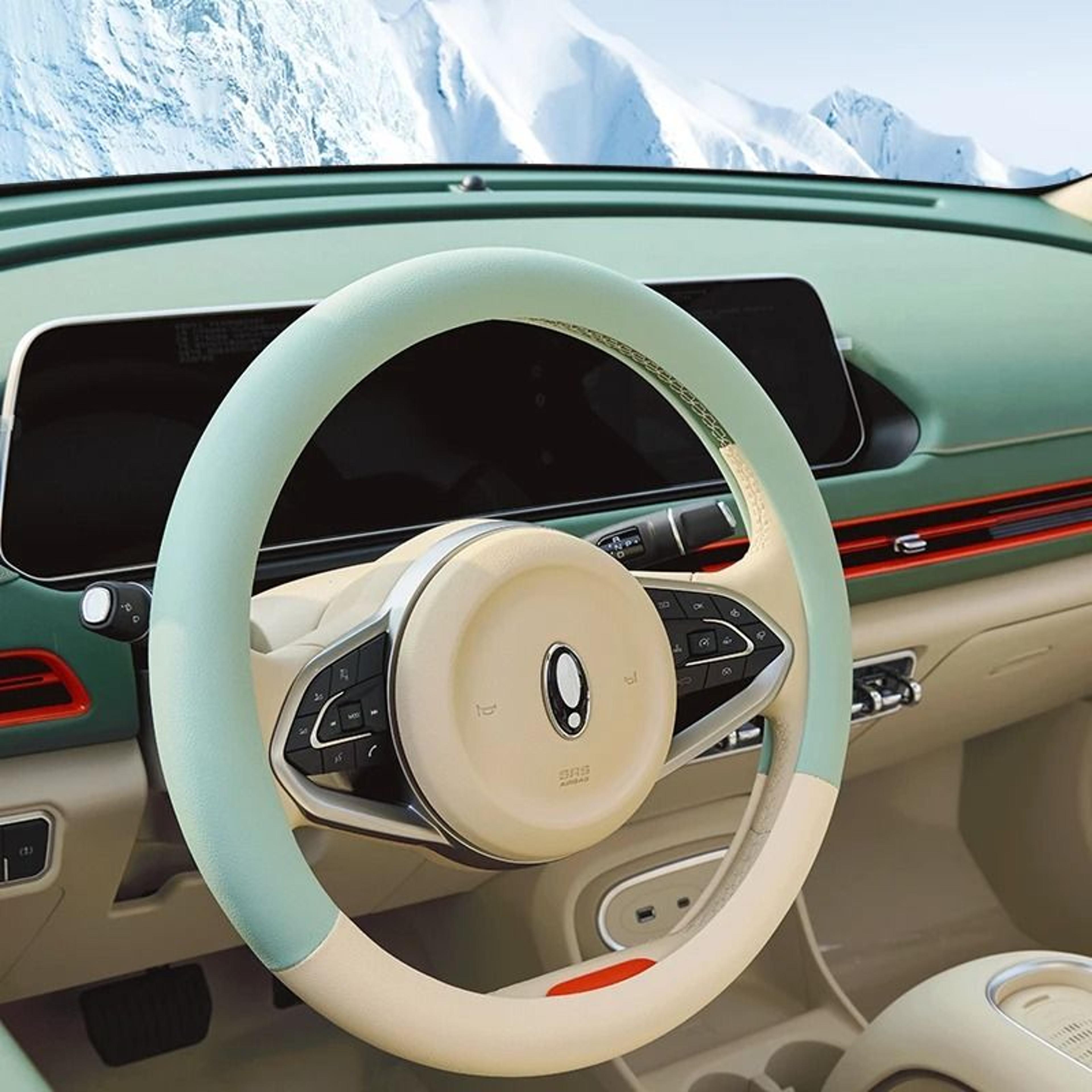 pu leather car steering wheel cover