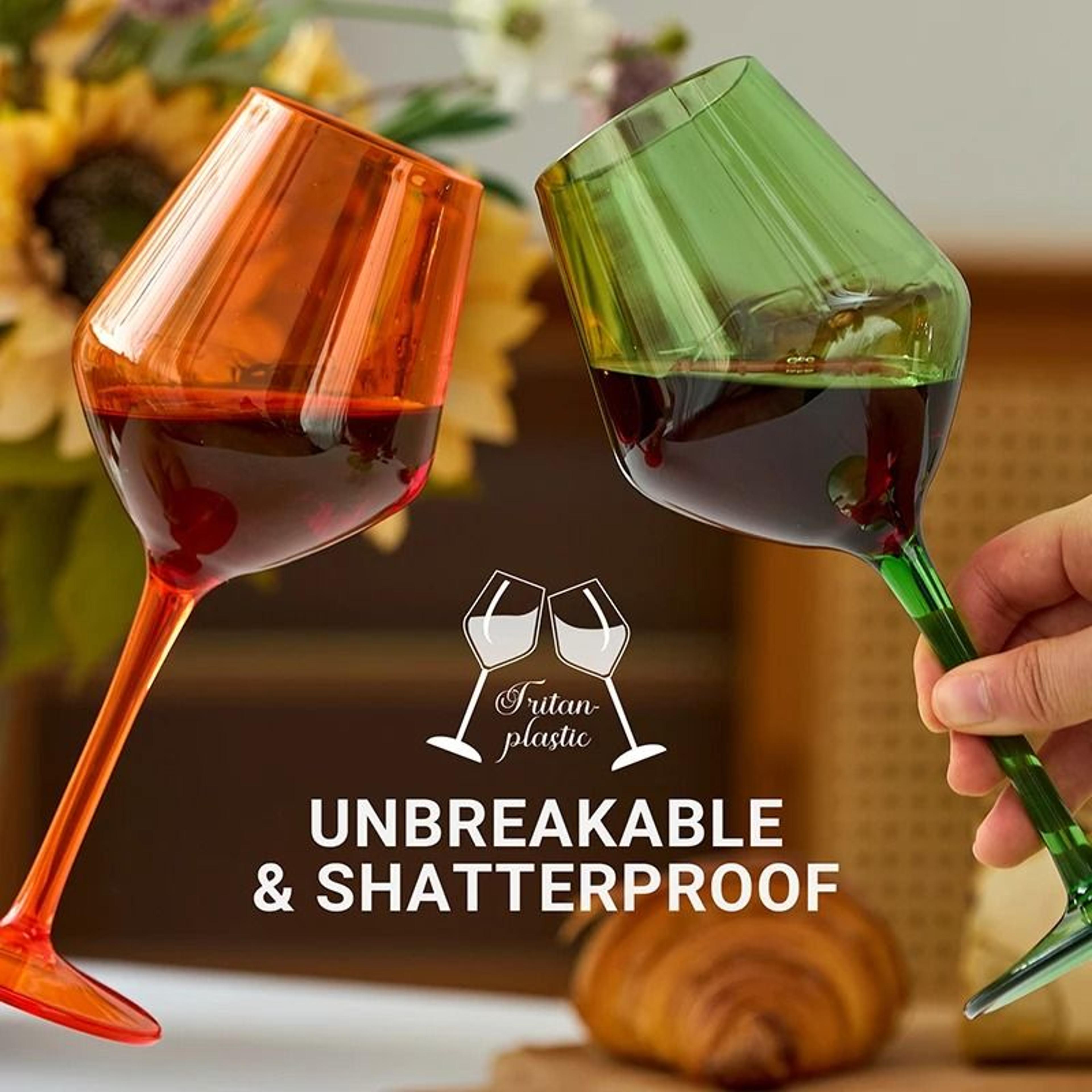 unbreakable tritan wine glass set