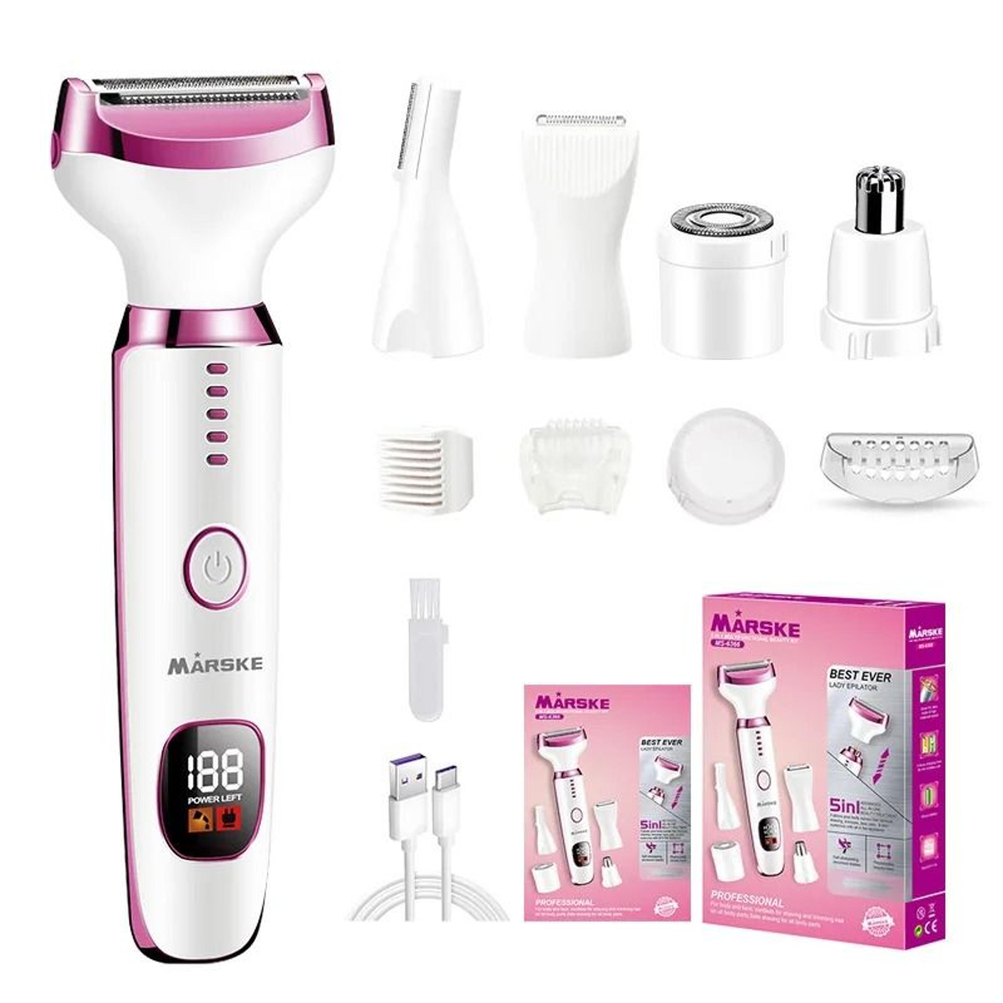 5 in 1 women electric epilator and hair trimmer