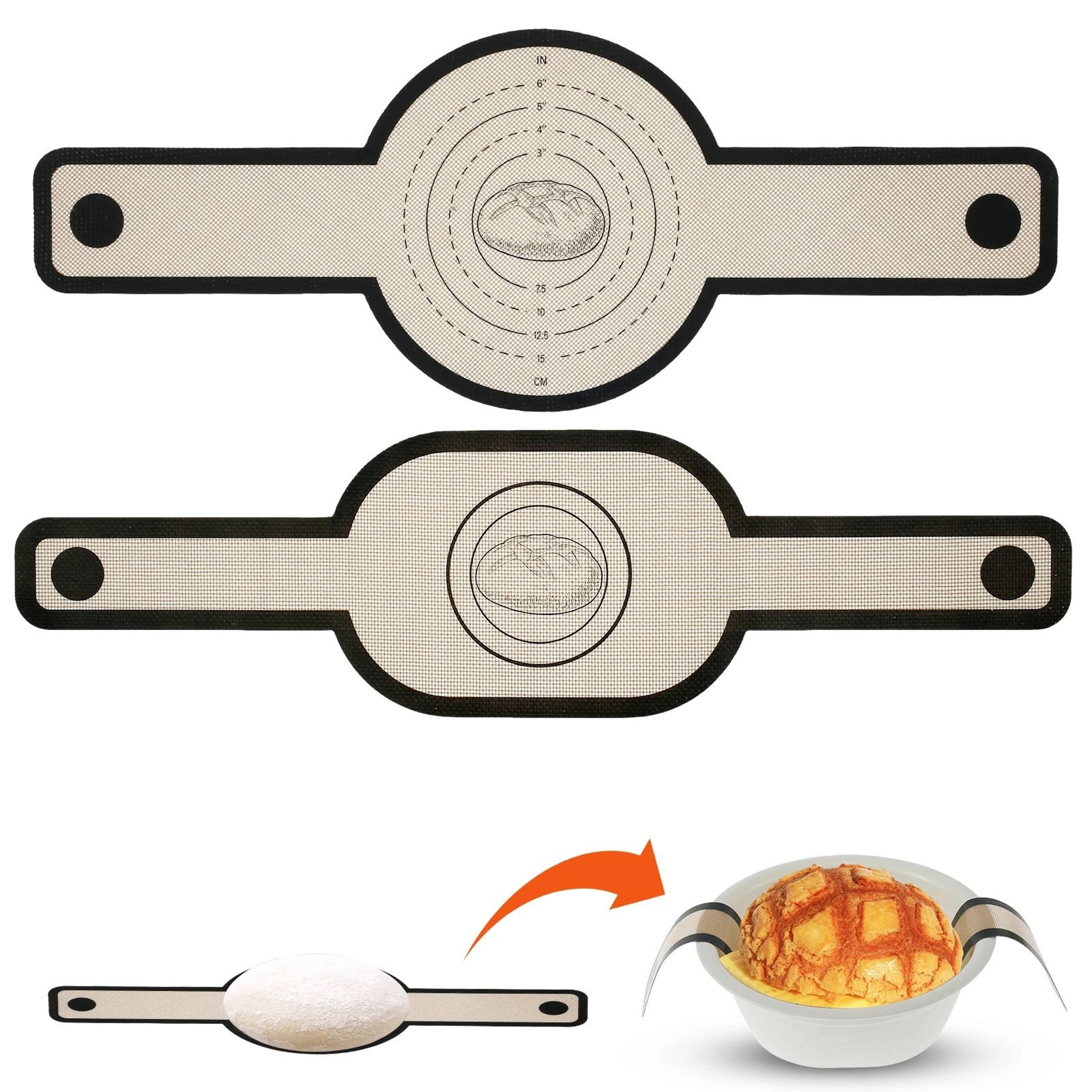 silicone bread baking mat set with long handle