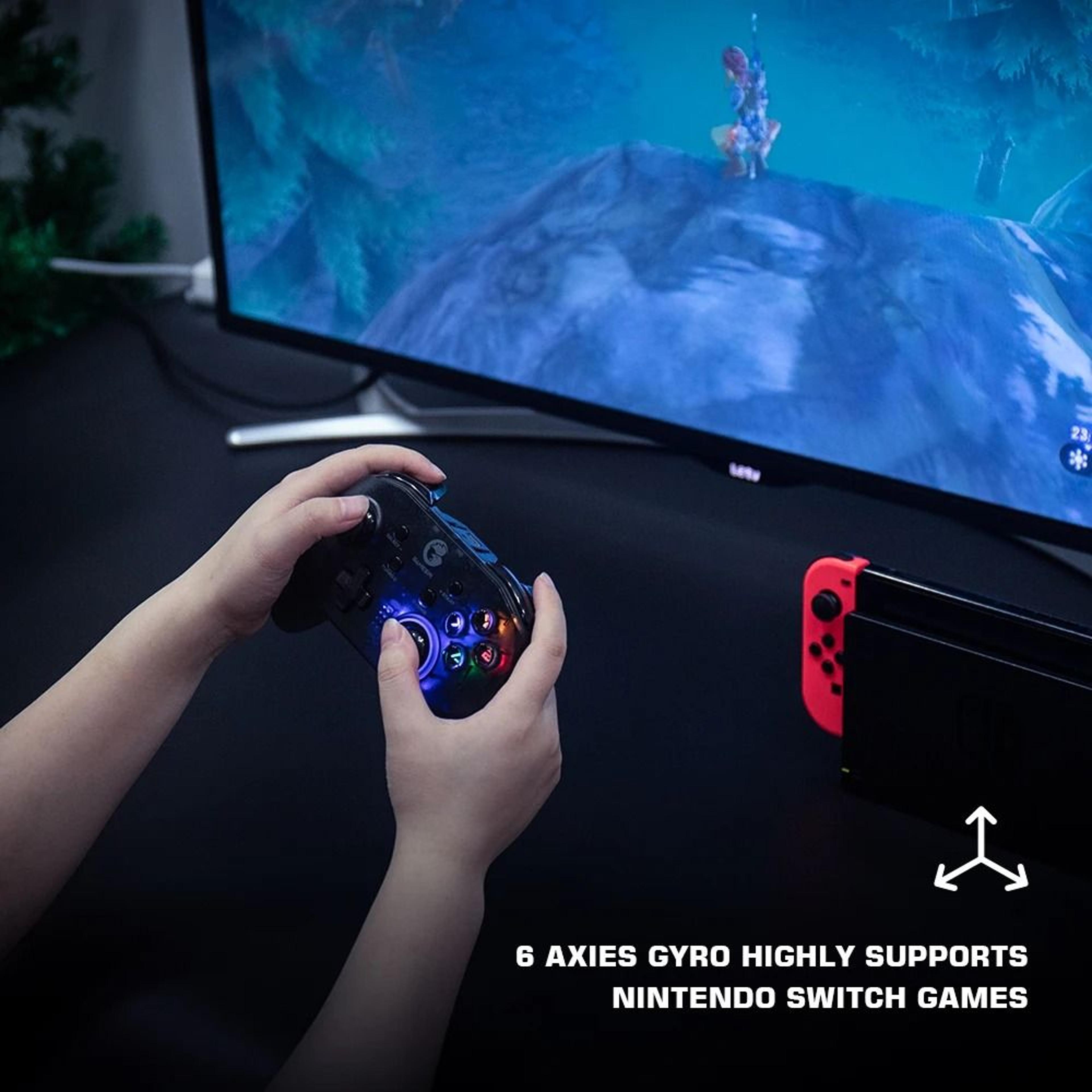 wireless multi platform game controller with motion sensor