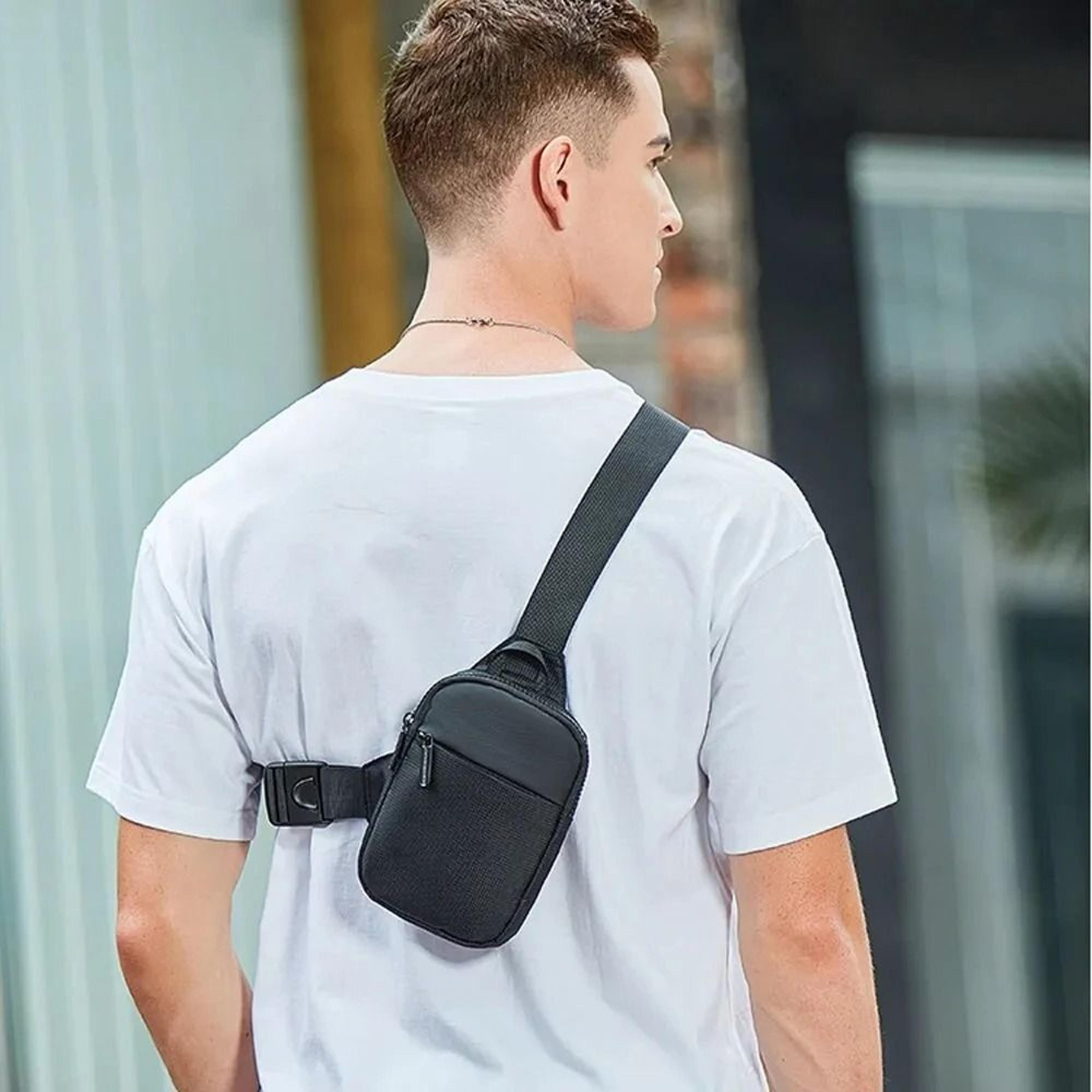 casual oxford cloth crossbody shoulder bag for men