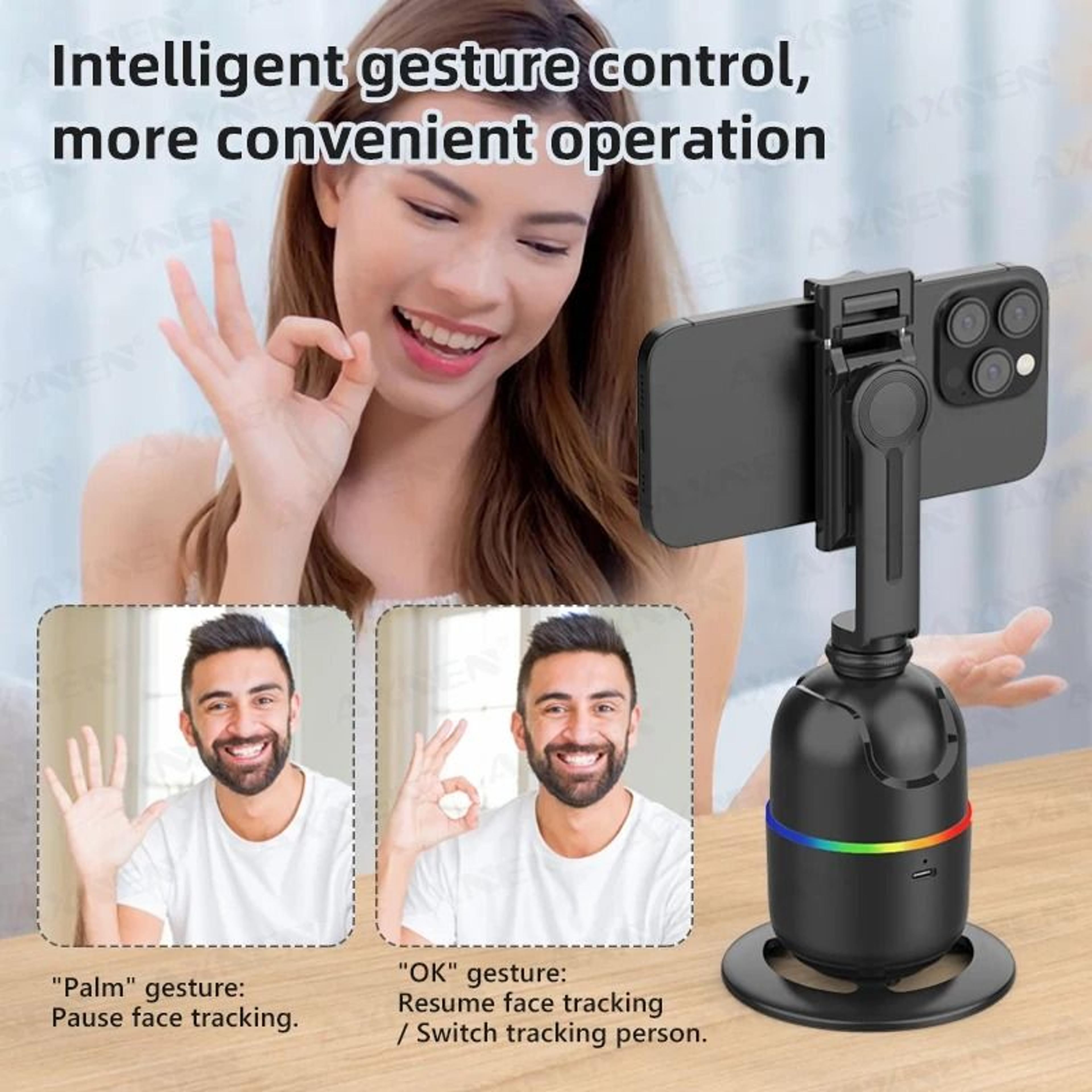 smart auto face tracking gimbal with 360 rotation for smartphone and camera