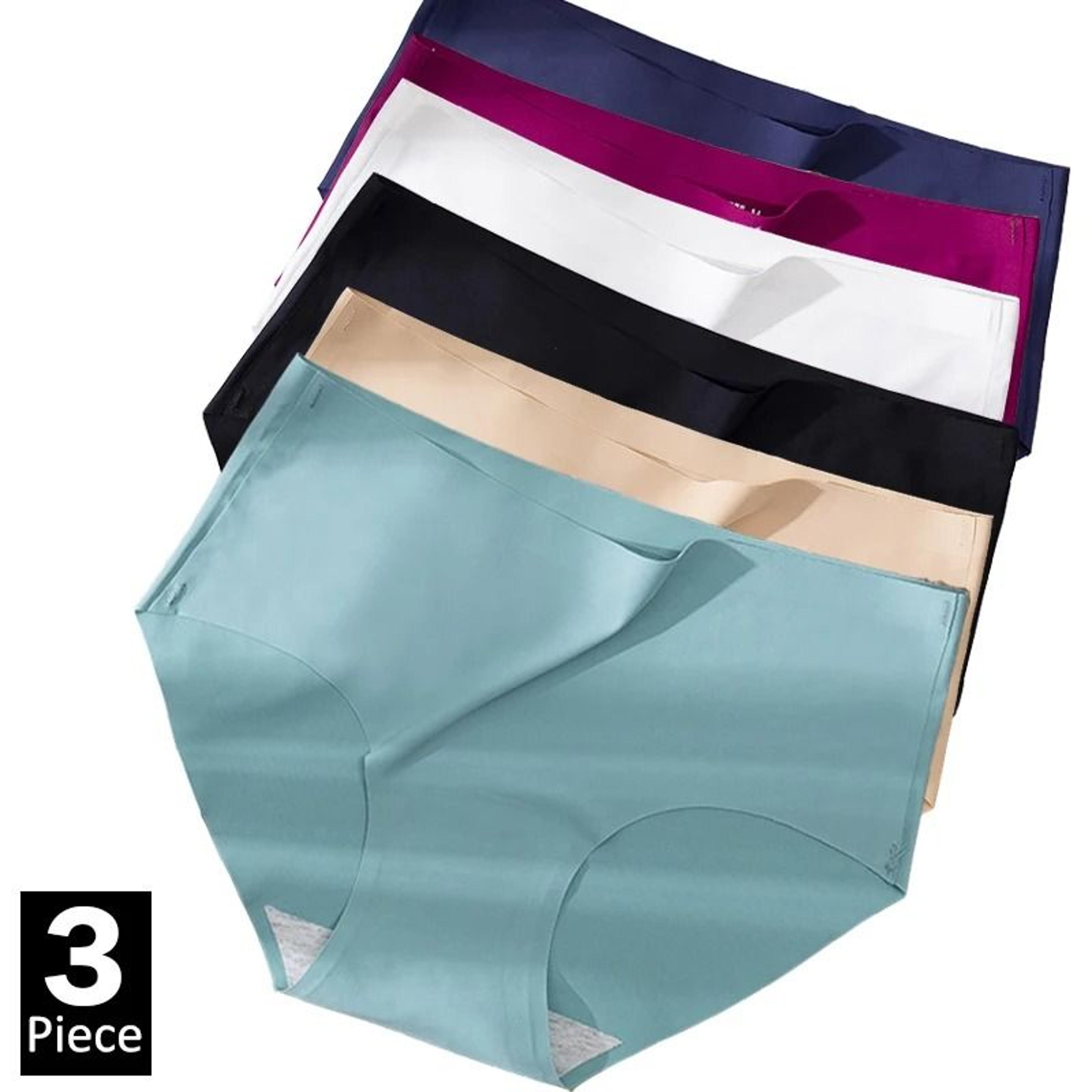 seamless ice silk plus size womens underwear – 3 pack