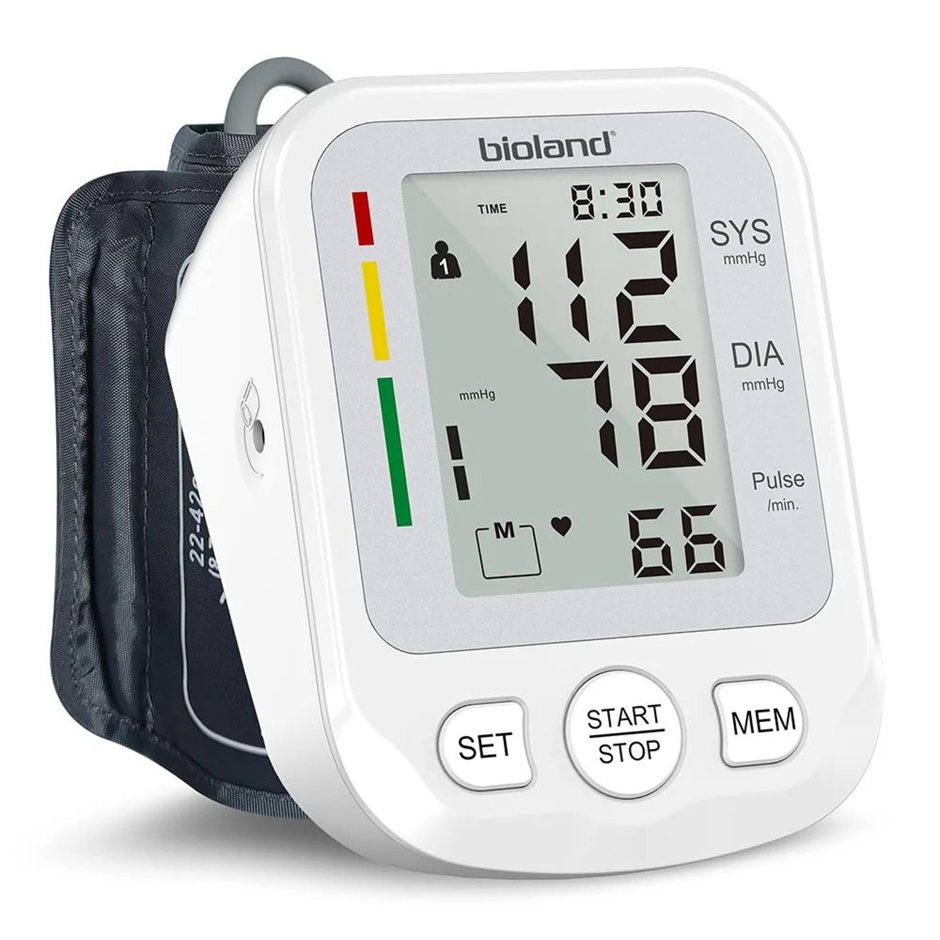 automatic upper arm blood pressure monitor with pulse tracking