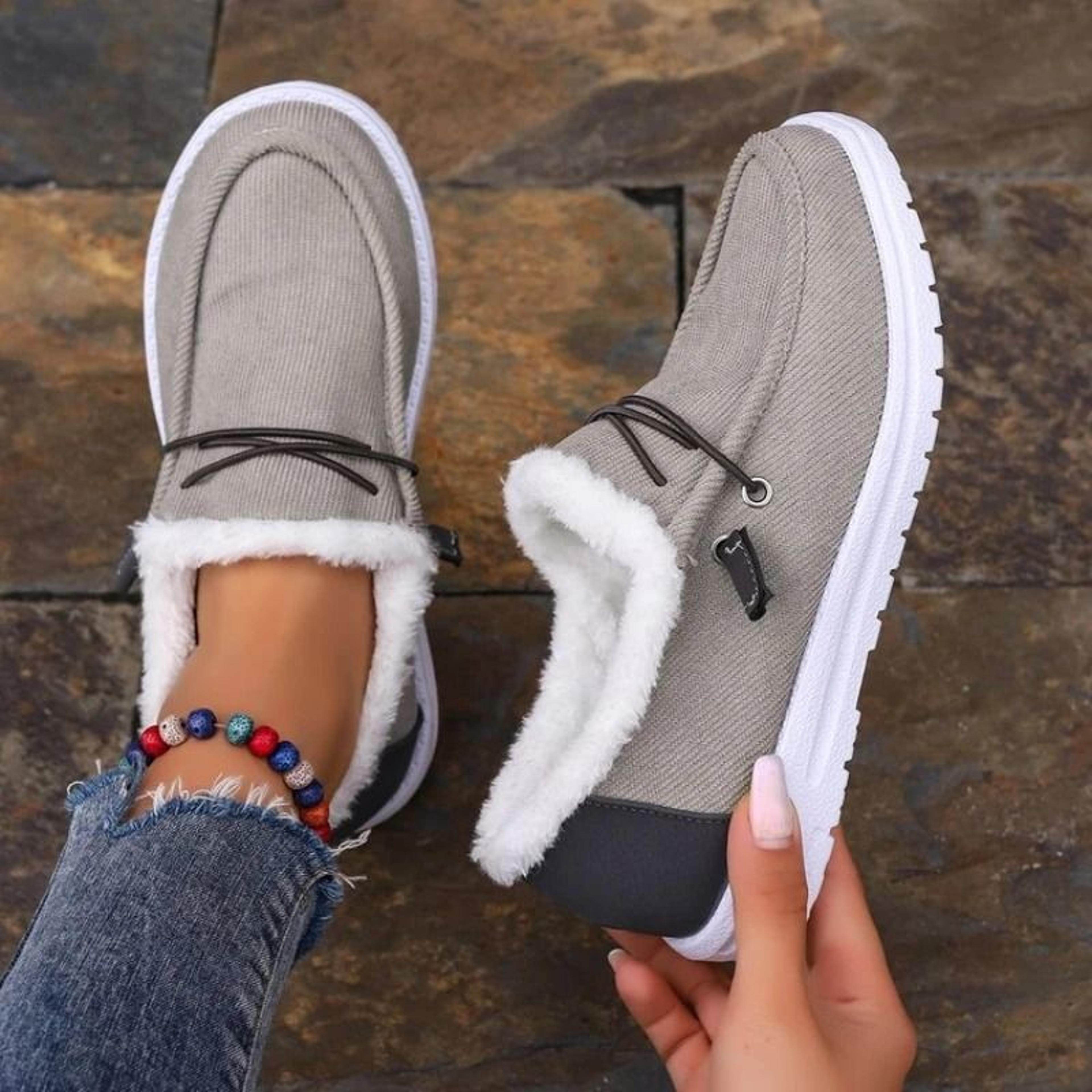 womens winter snow boots with plush lining and thick sole