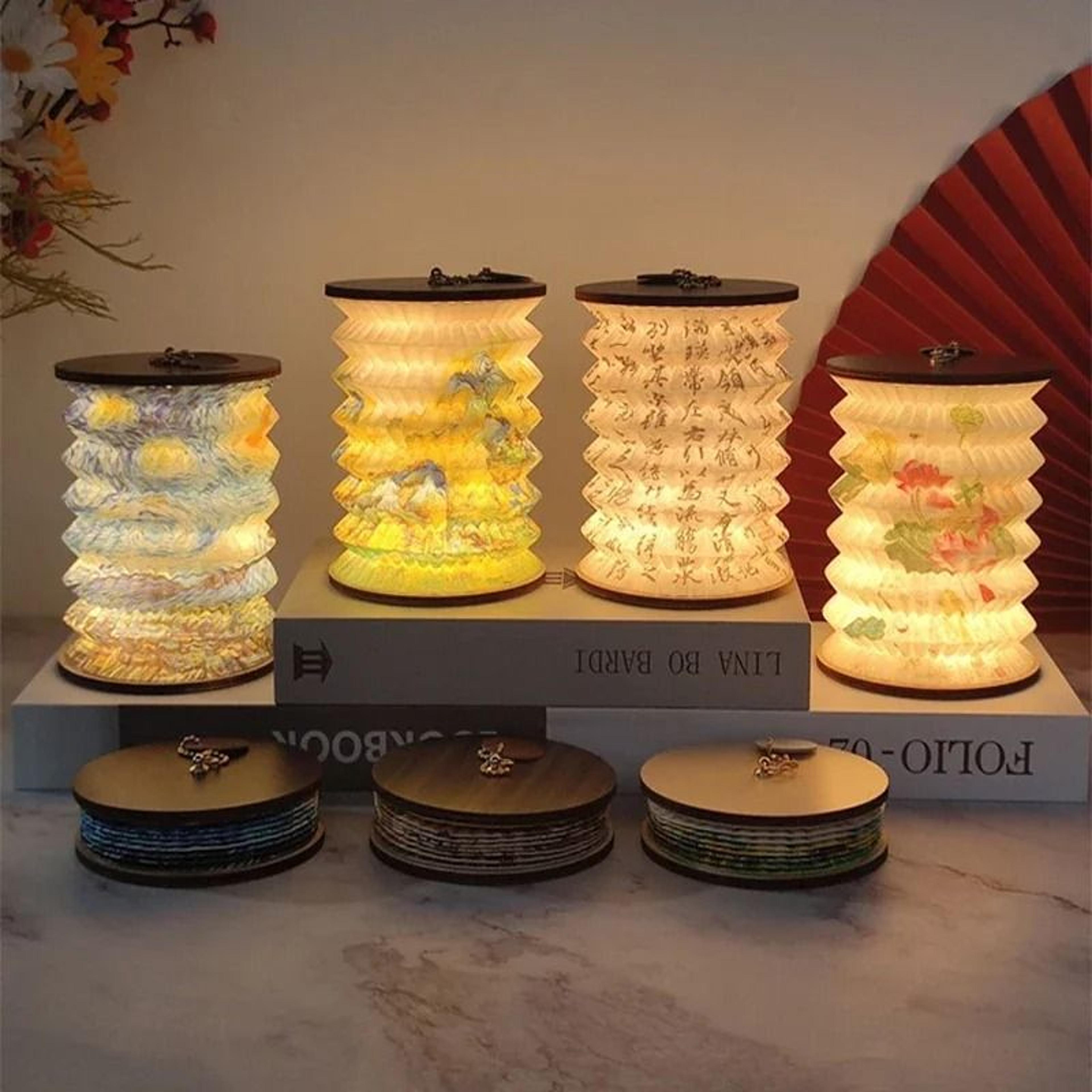foldable touch dimmable table lamp usb rechargeable lantern