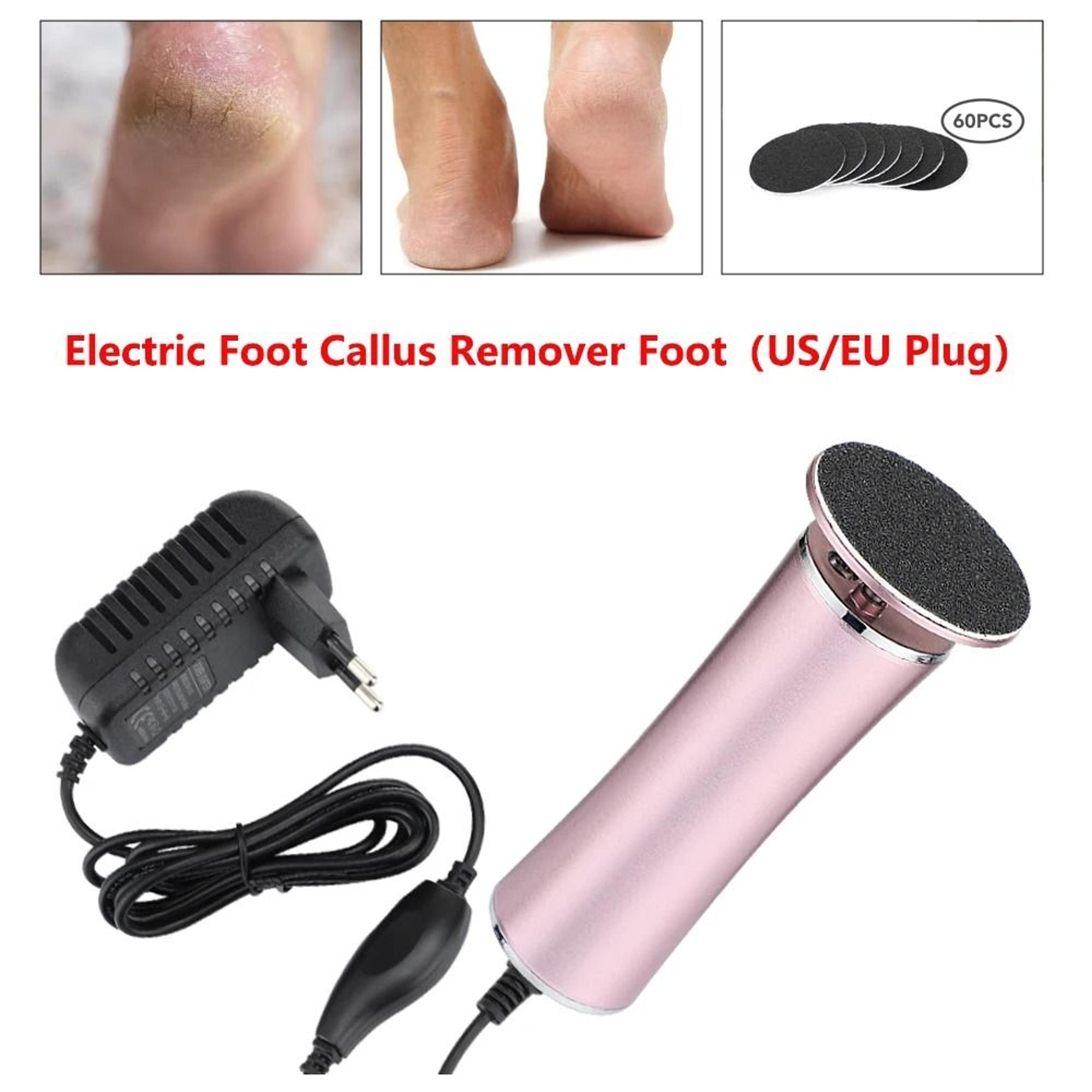 electric foot callus remover with 60 replacement pads for smooth heels and skin care