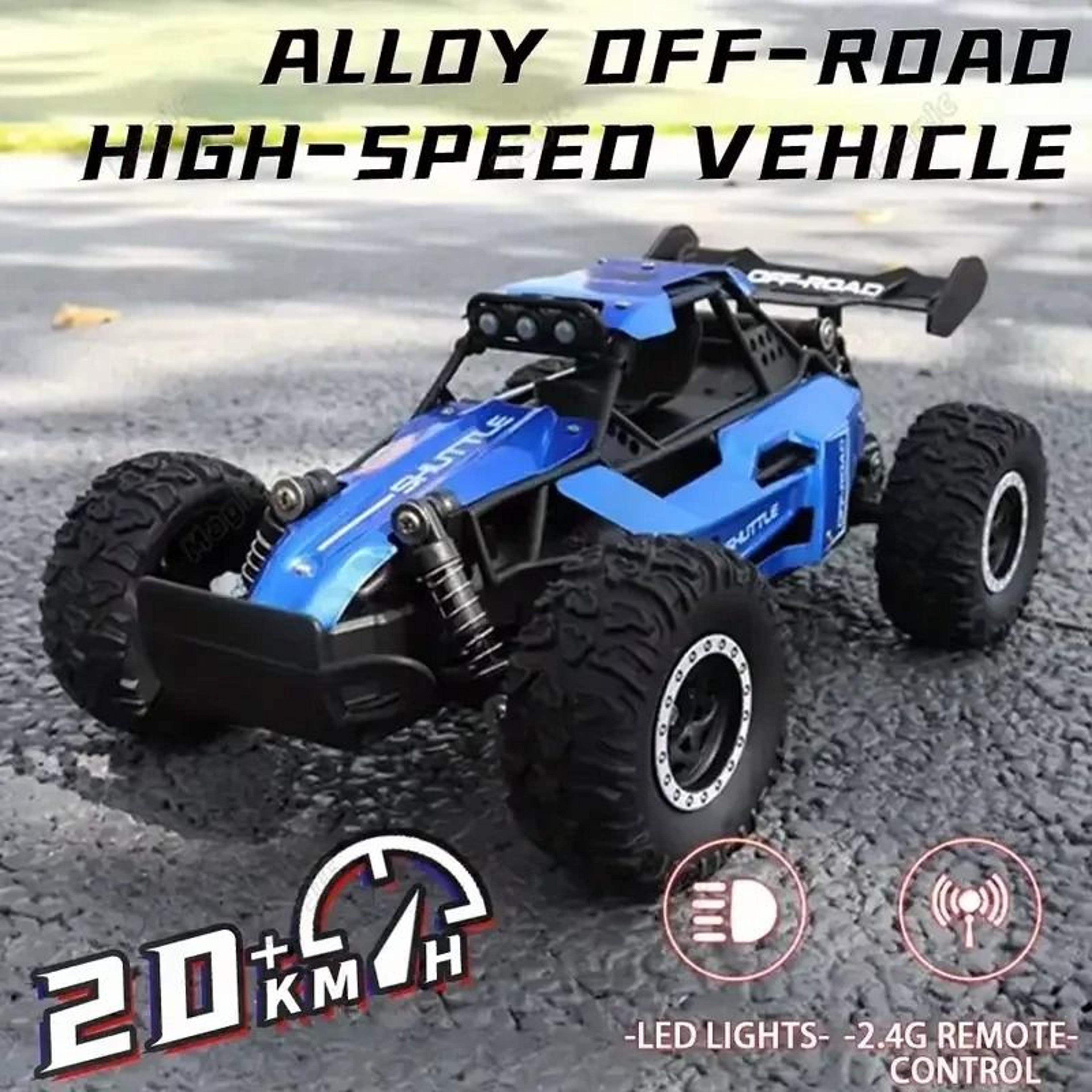 remote control off road car with led lights and high speed performance