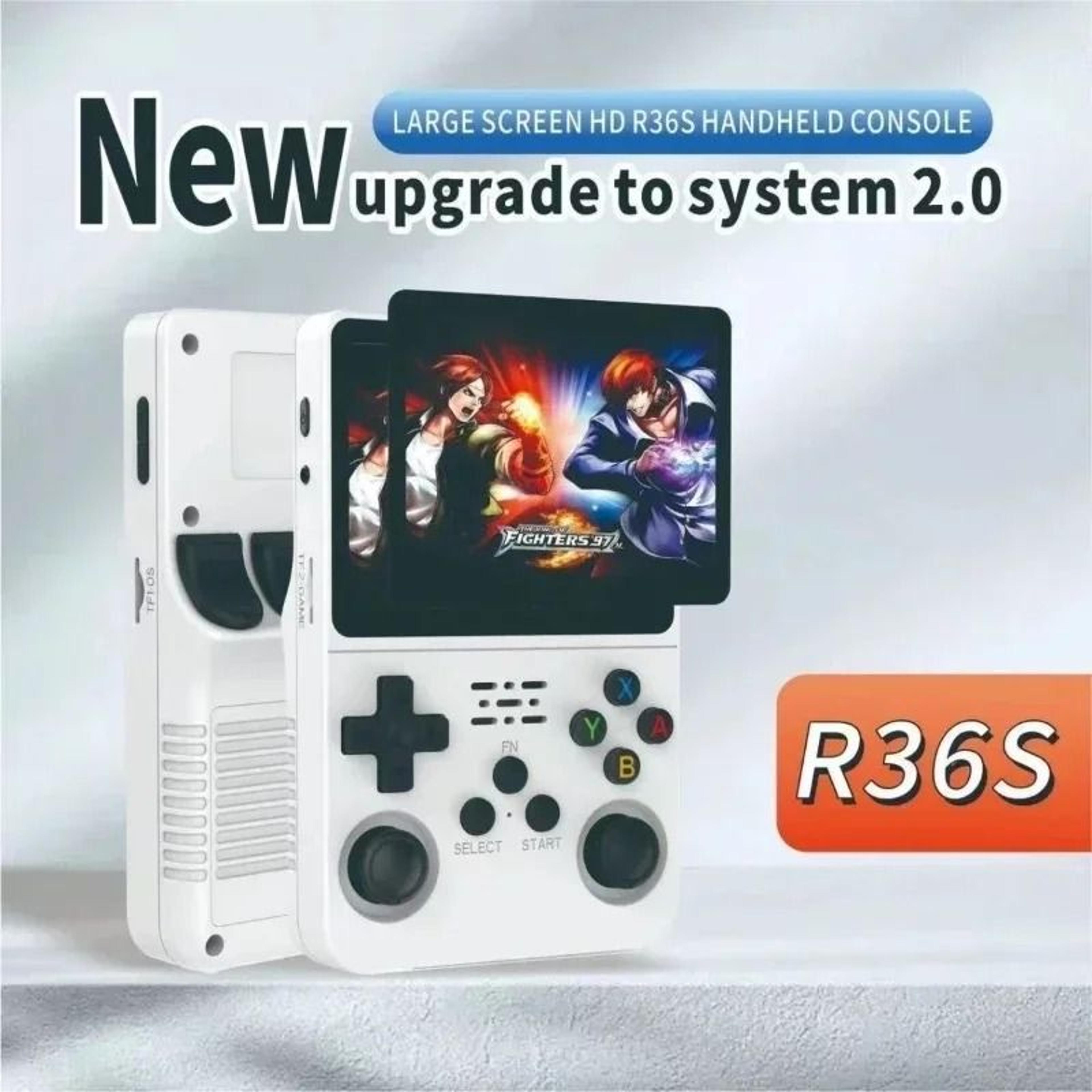 portable handheld game console with dual joystick and high definition screen