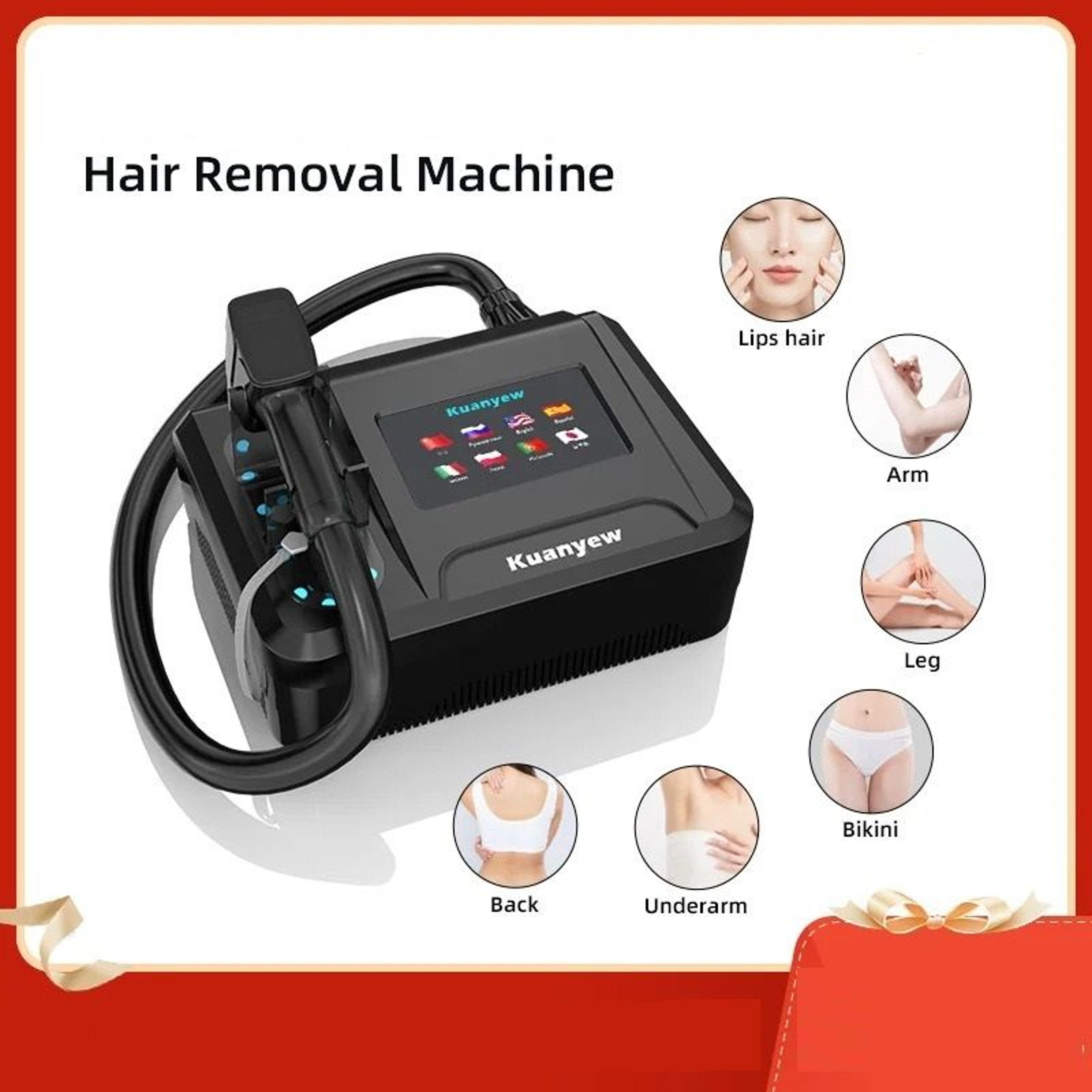 professional laser hair removal device for painless permanent hair reduction