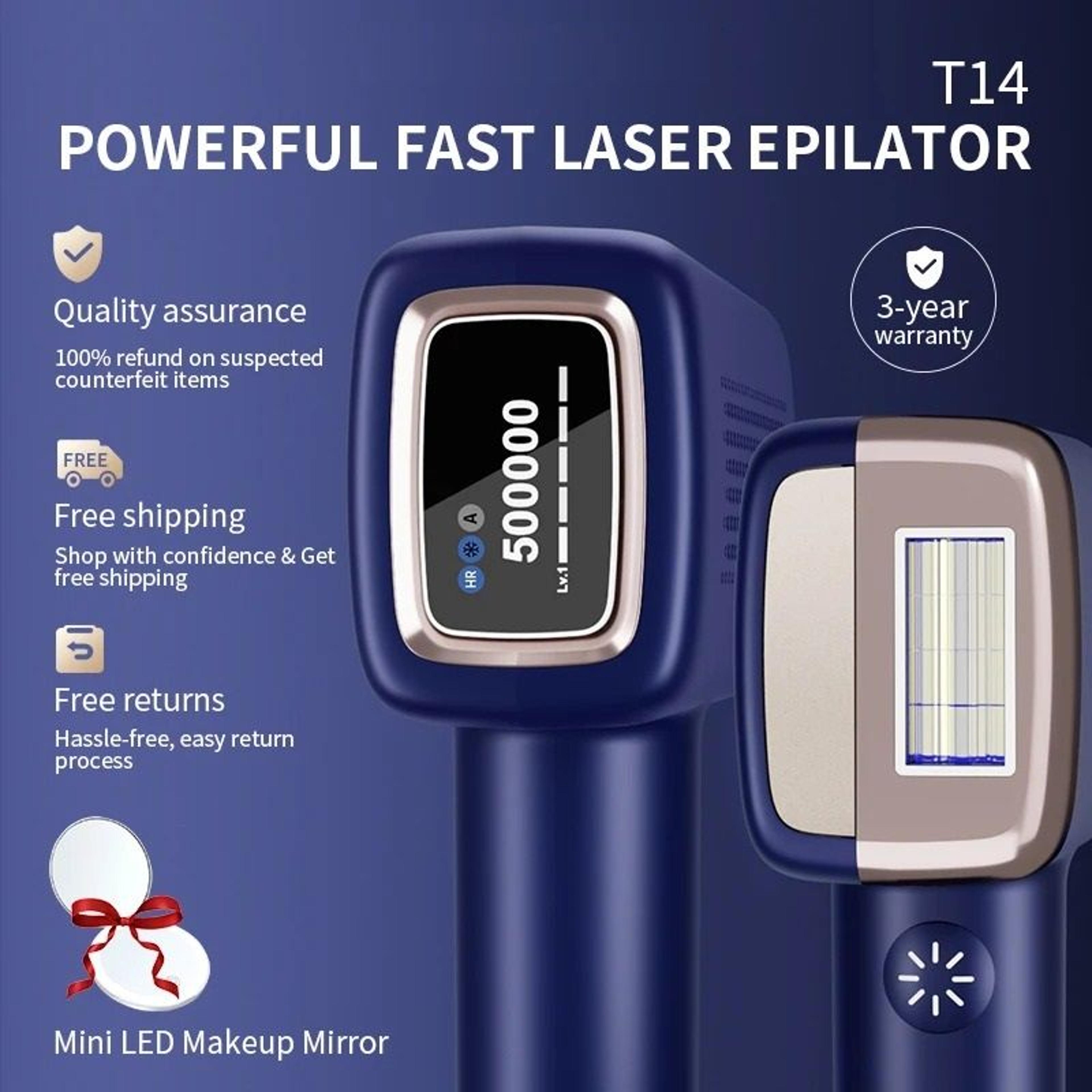 home ipl hair removal device with replaceable lamp for full-body use