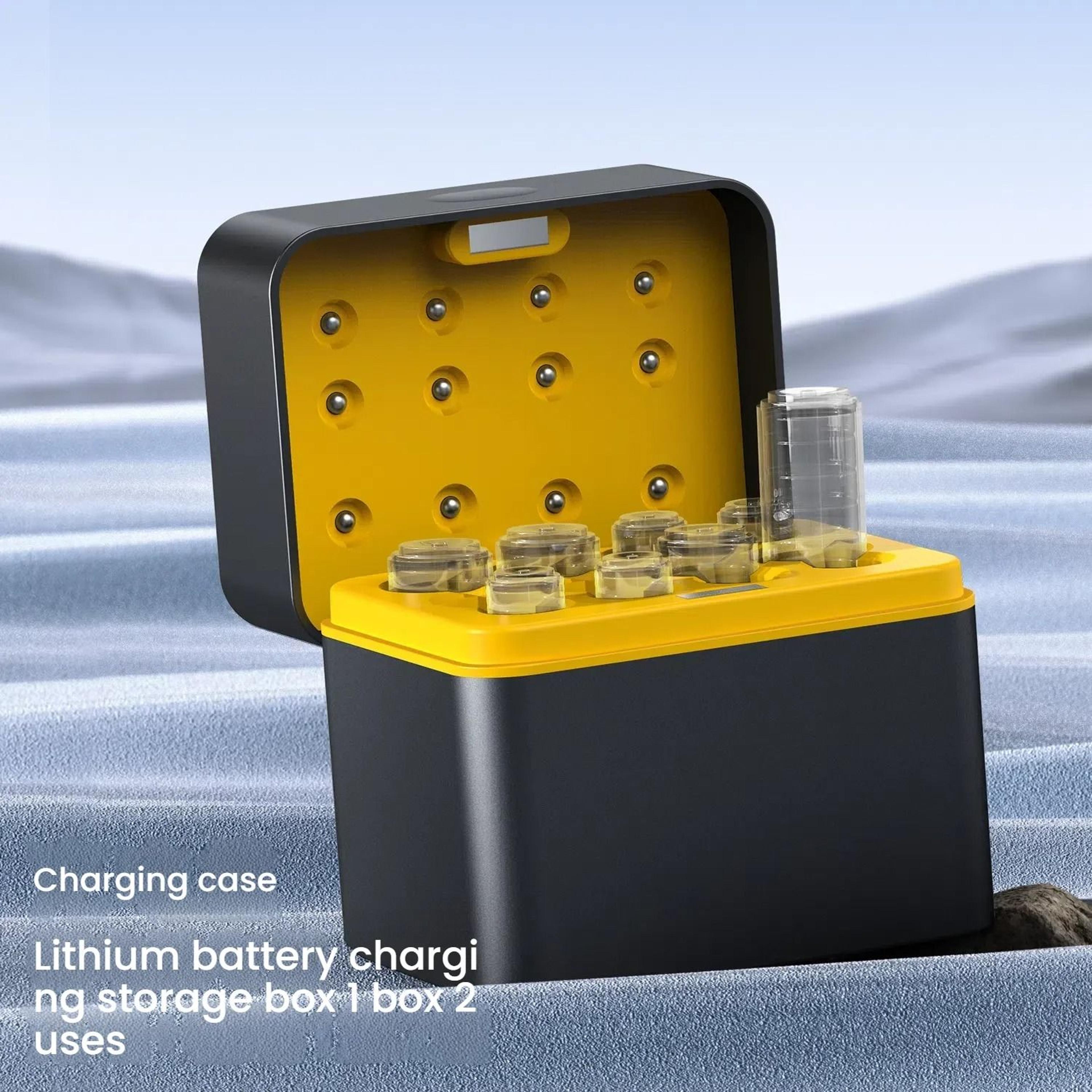 8 slot smart battery charger case for aa and aaa batteries with auto shutoff