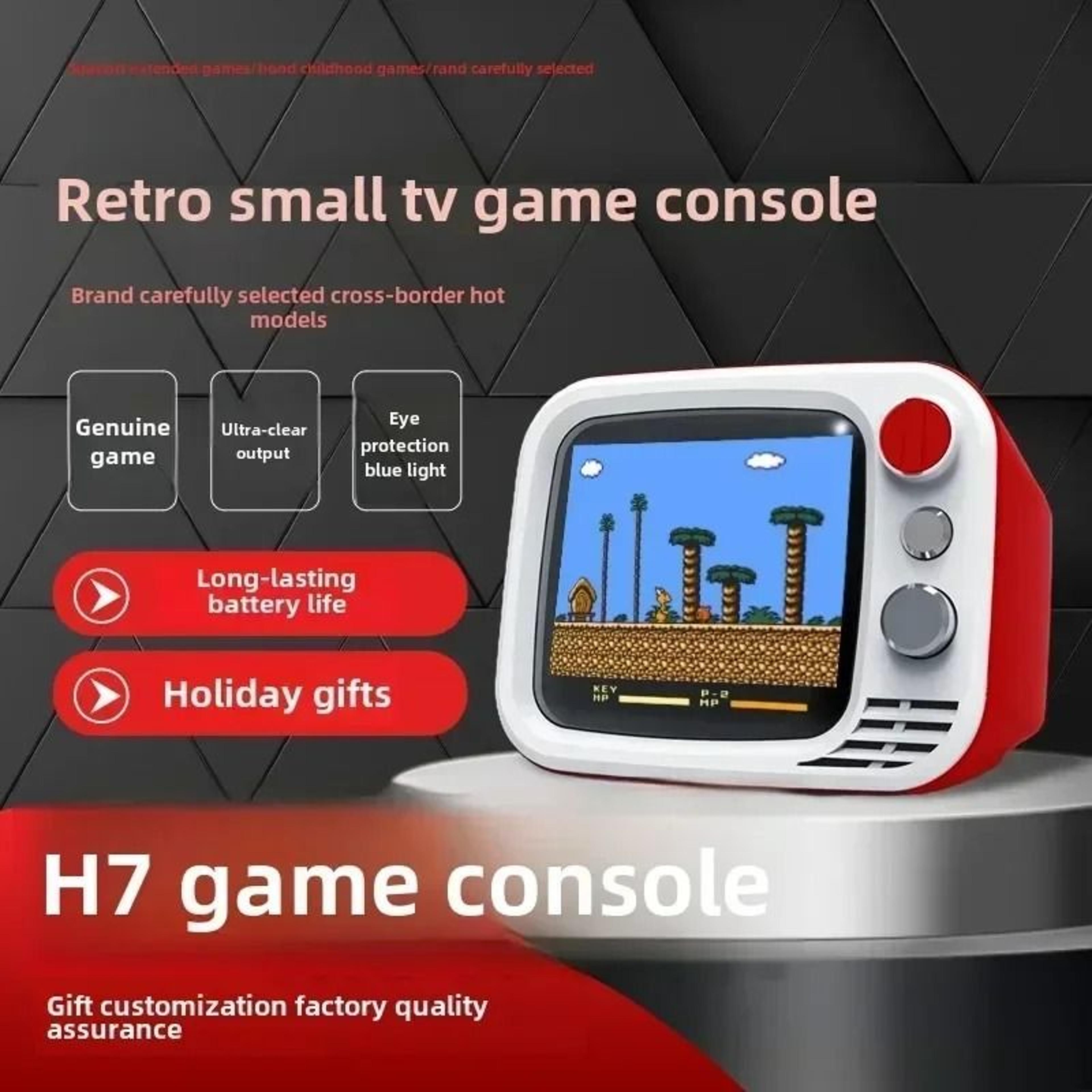 retro handheld game console with 3.5 inch screen and dual gamepads