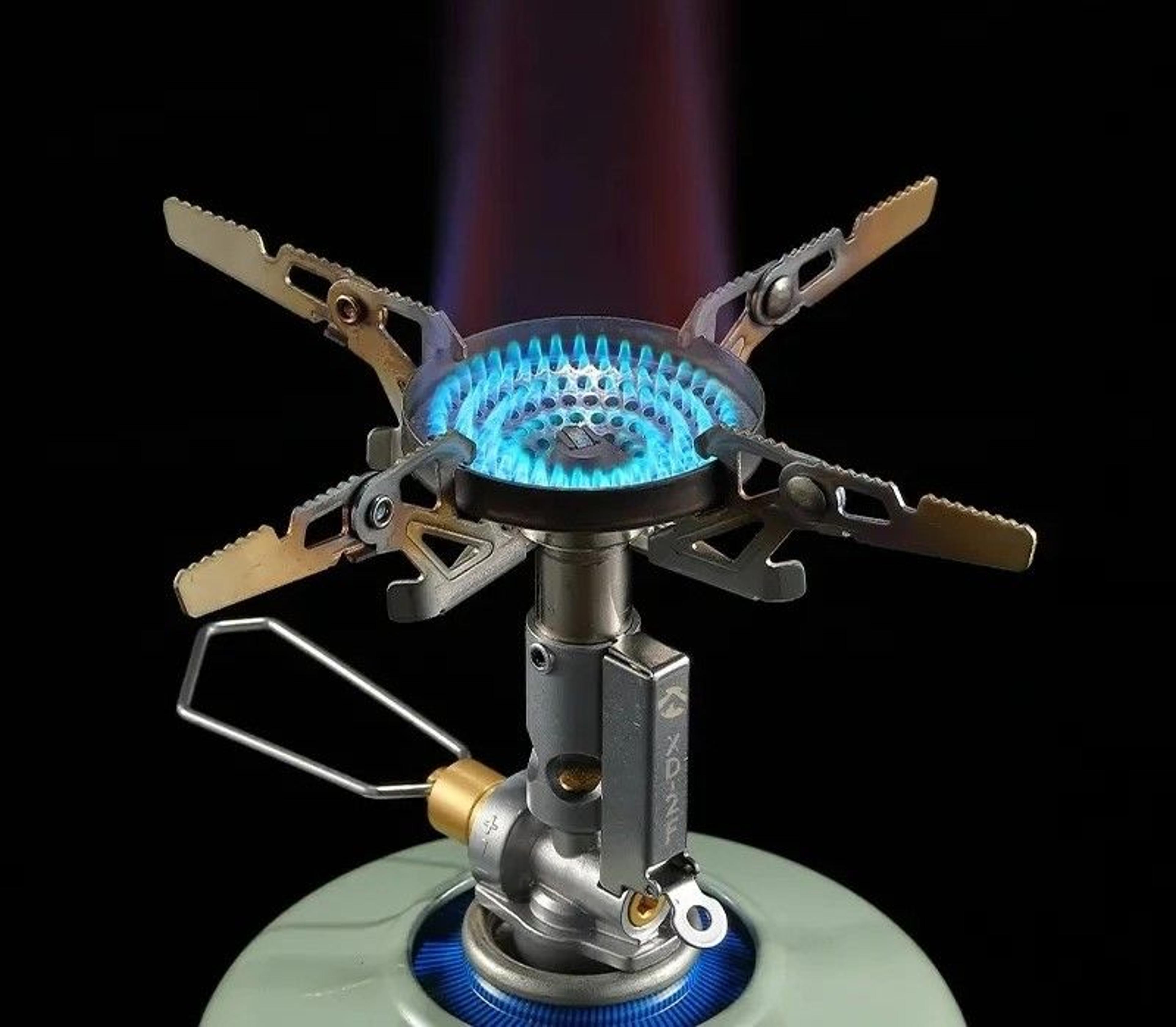 portable camping gas stove with stable flame control