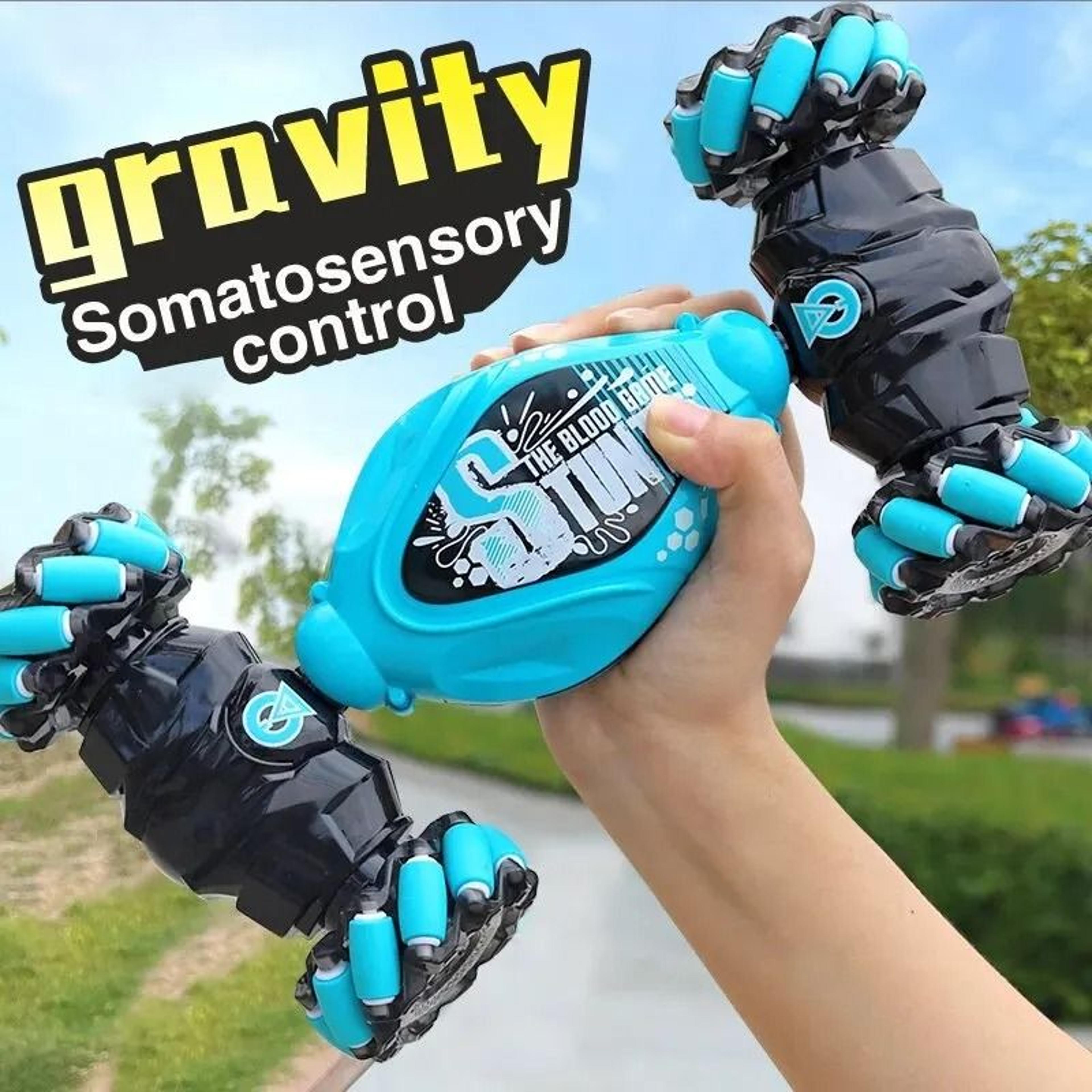 4wd stunt rc car with led lights and gesture control