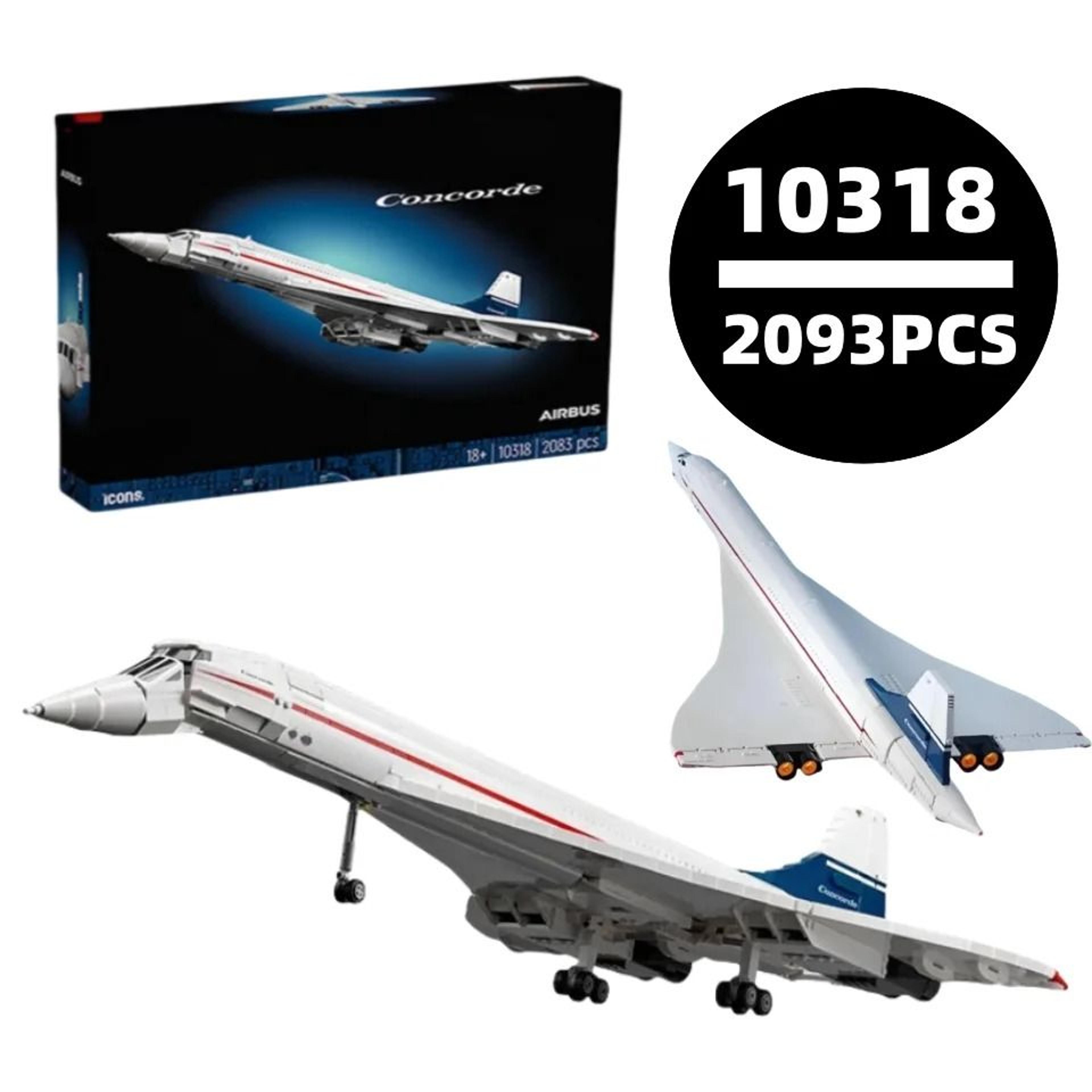 supersonic aircraft building block set with 2083 pieces