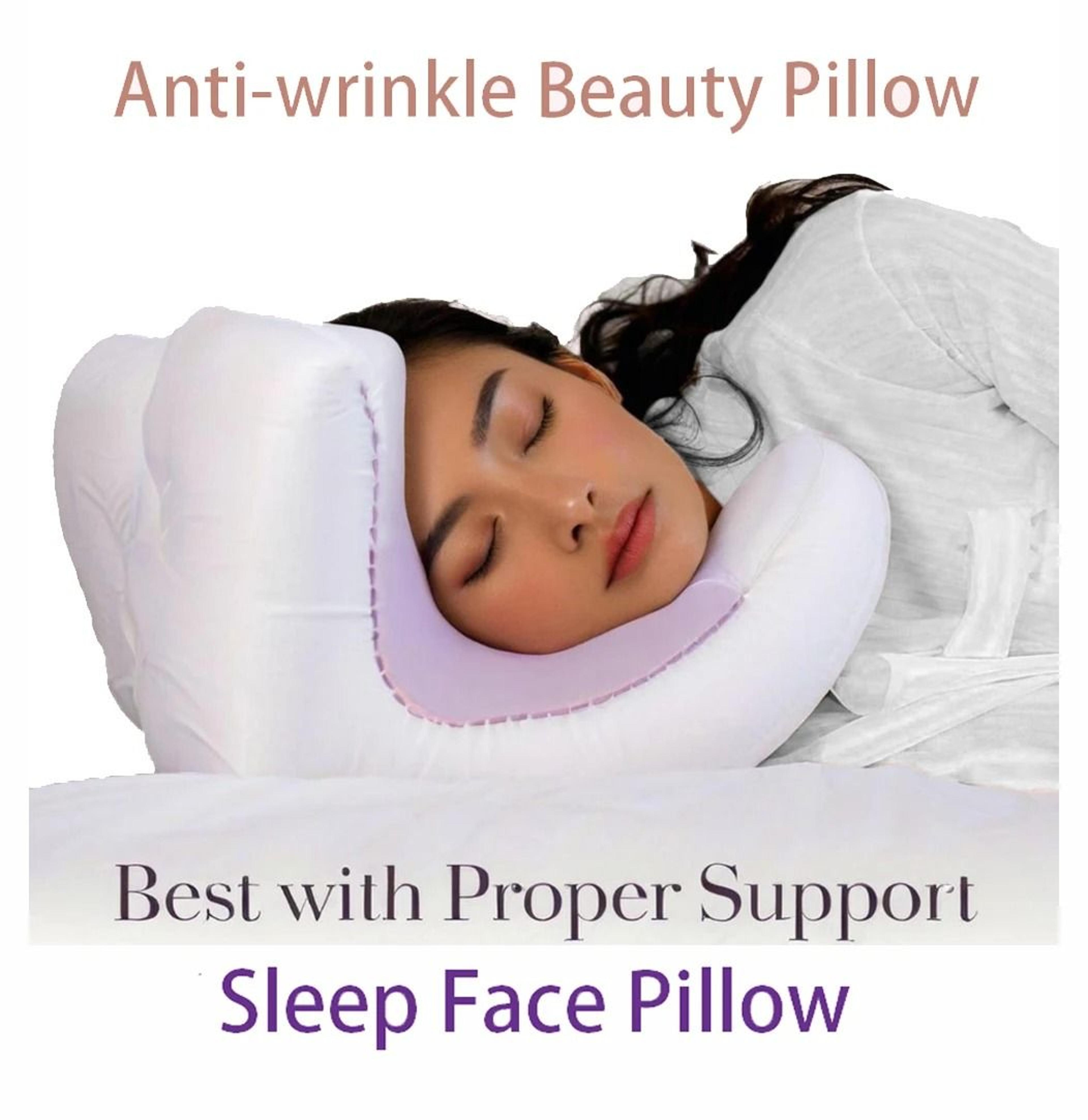 face sleep pillow with free satin pillowcase