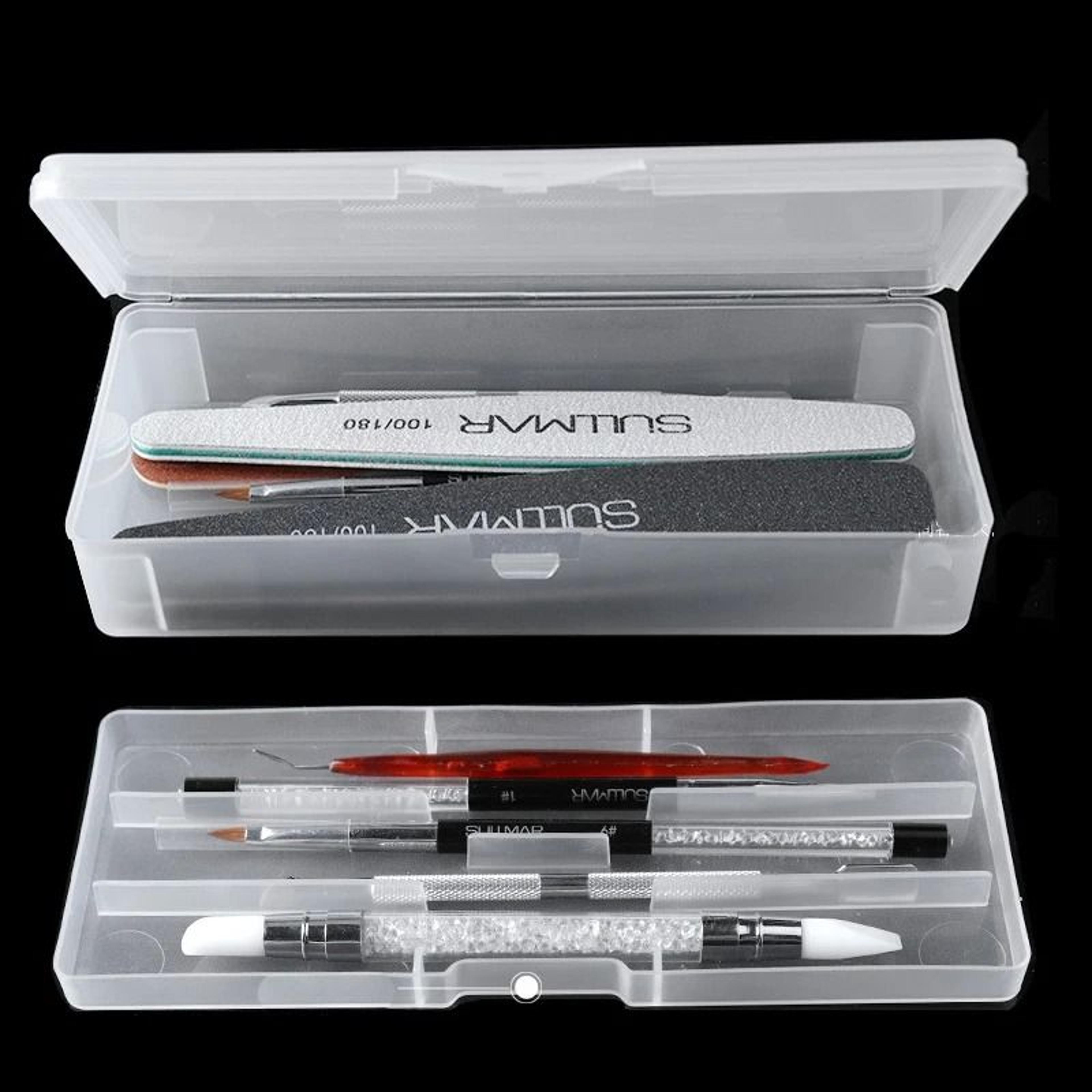 double layer nail art storage box organizer