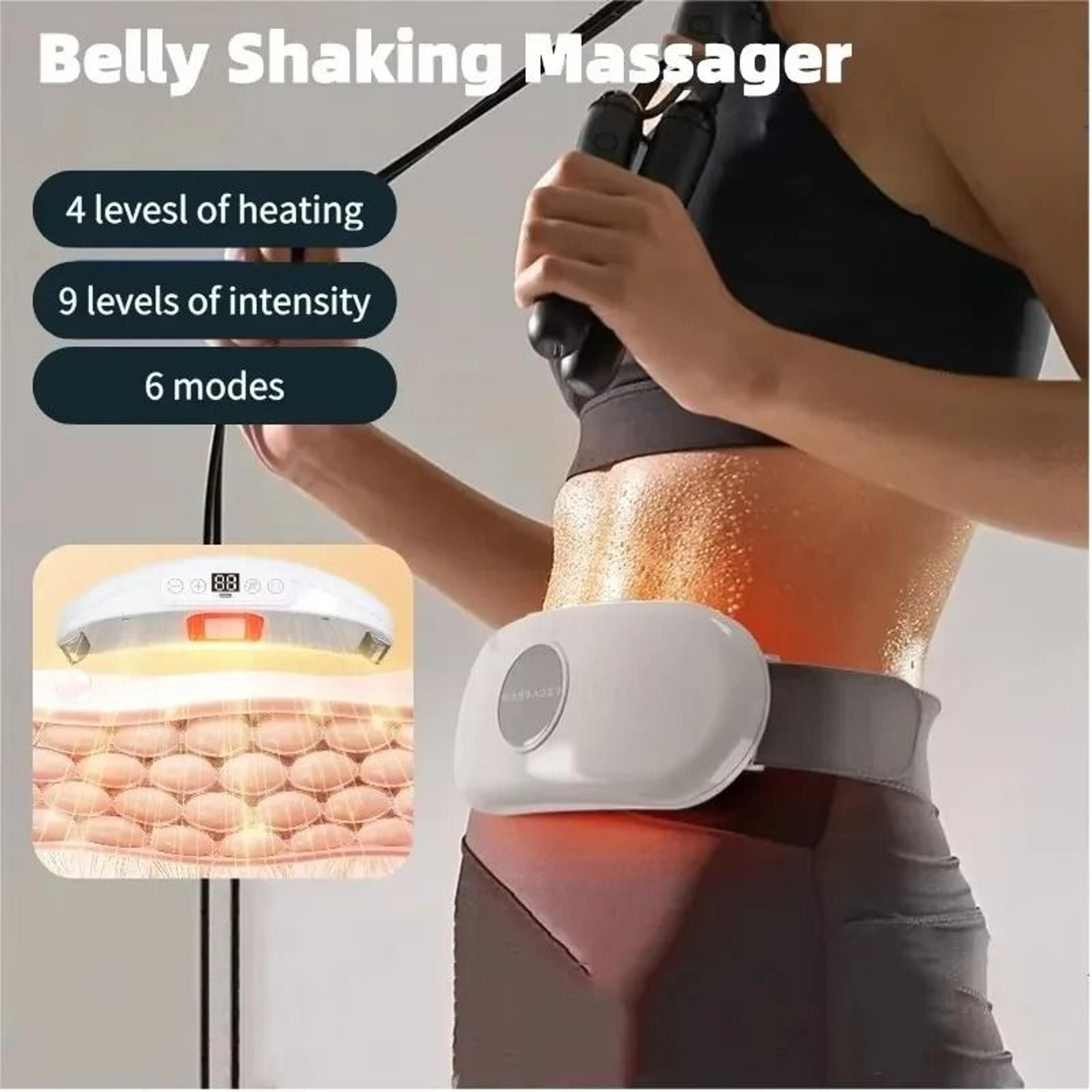 electric belly massager belt with vibration, heat & multi modes