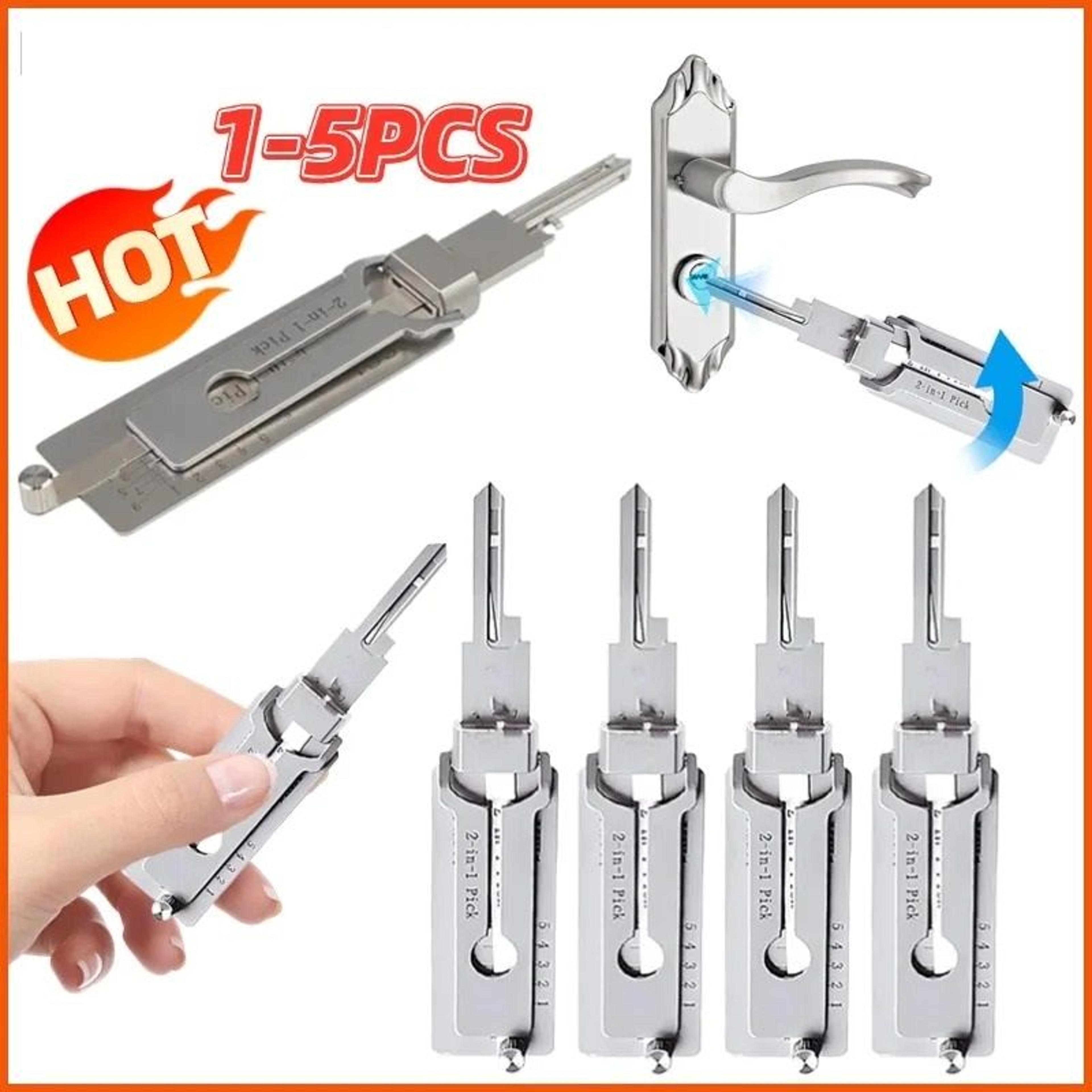 stainless steel key decoder & precision hook repair tool set