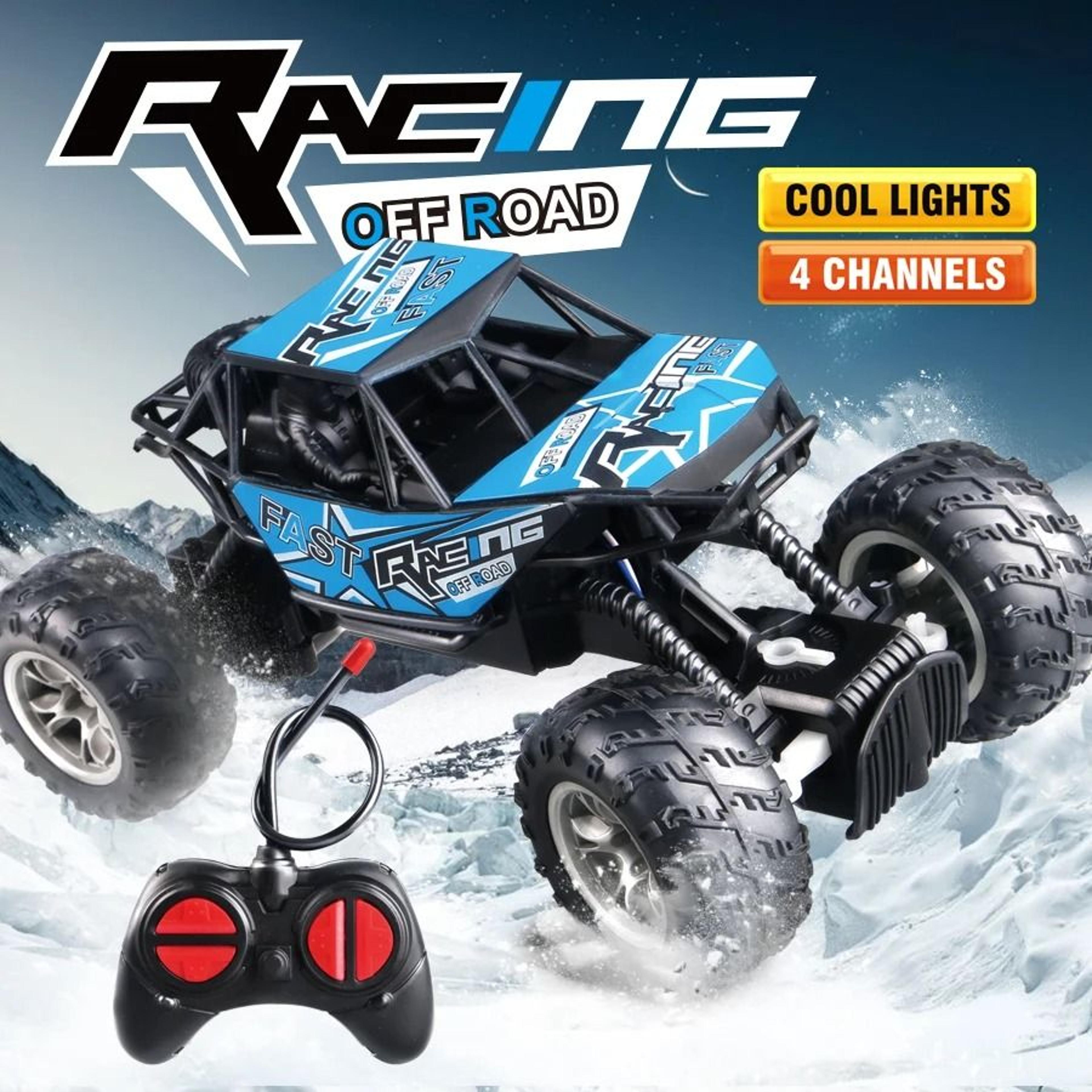 4-way remote control off-road climbing car with led lights