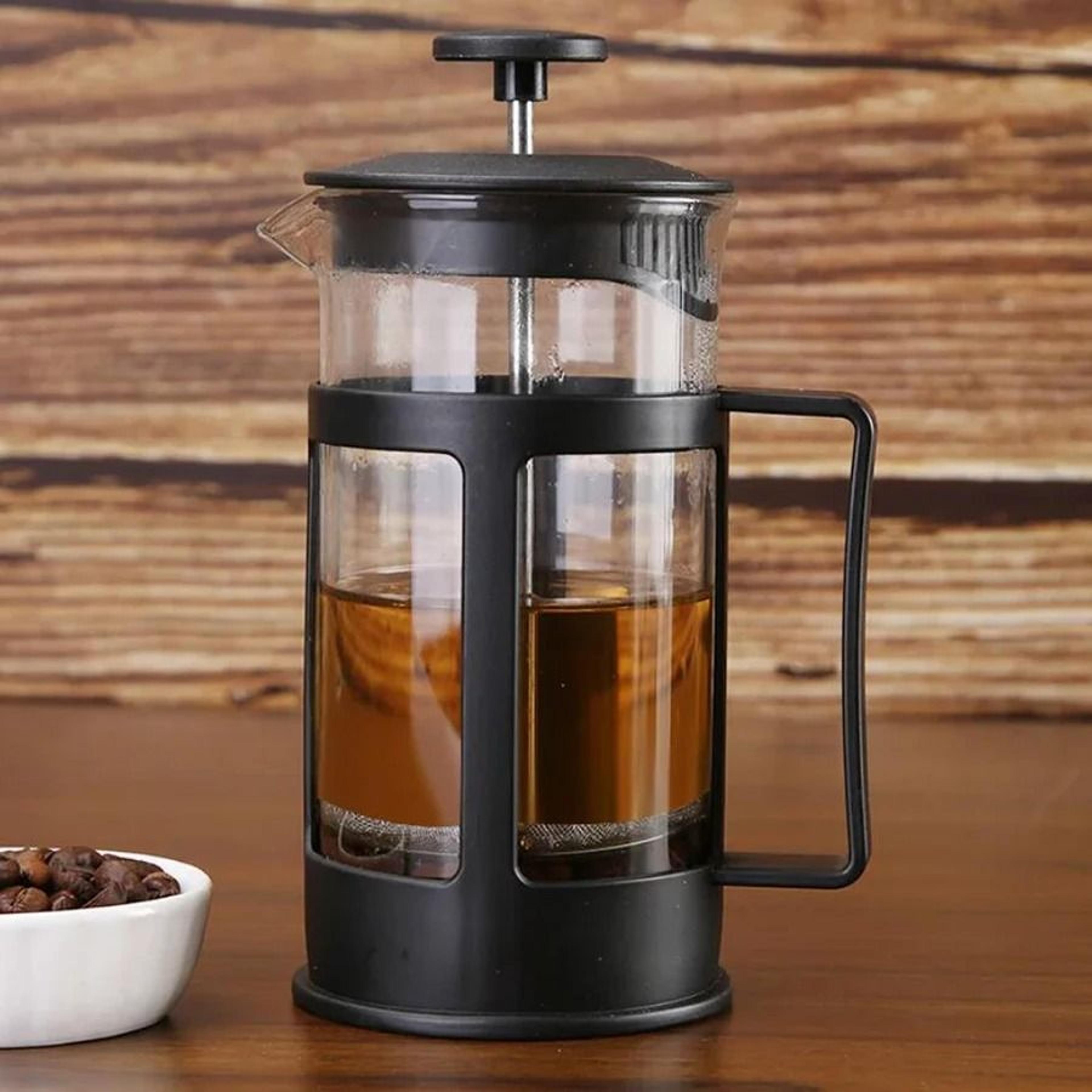 stainless steel tea & coffee brewer with built-in filter