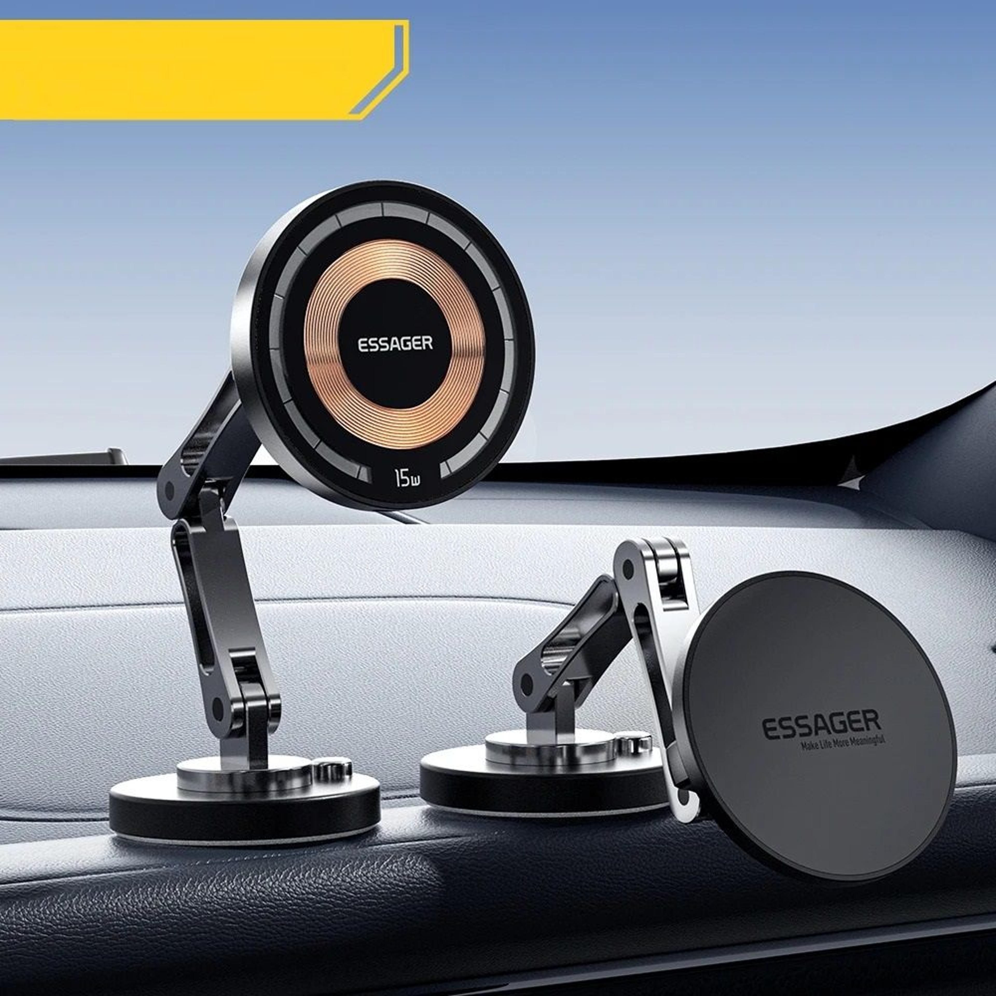 magnetic wireless car phone holder with 15w fast charging
