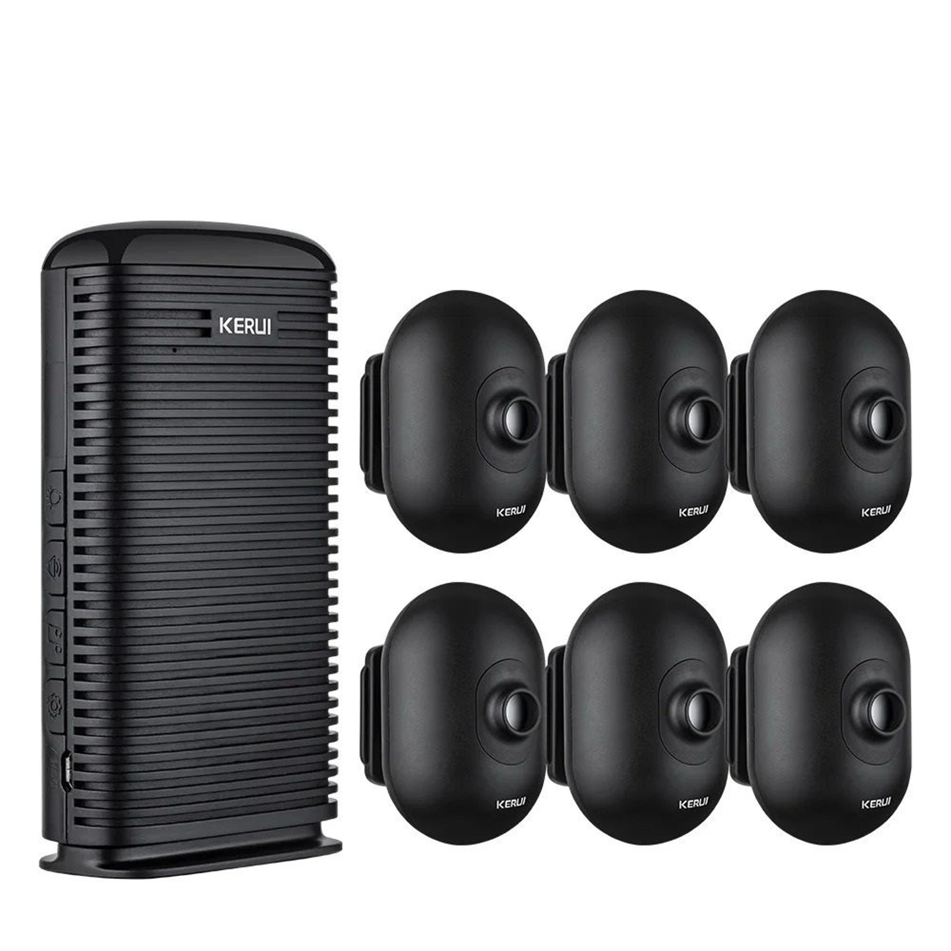 wireless motion alarm security system with waterproof pir sensors for home and driveway