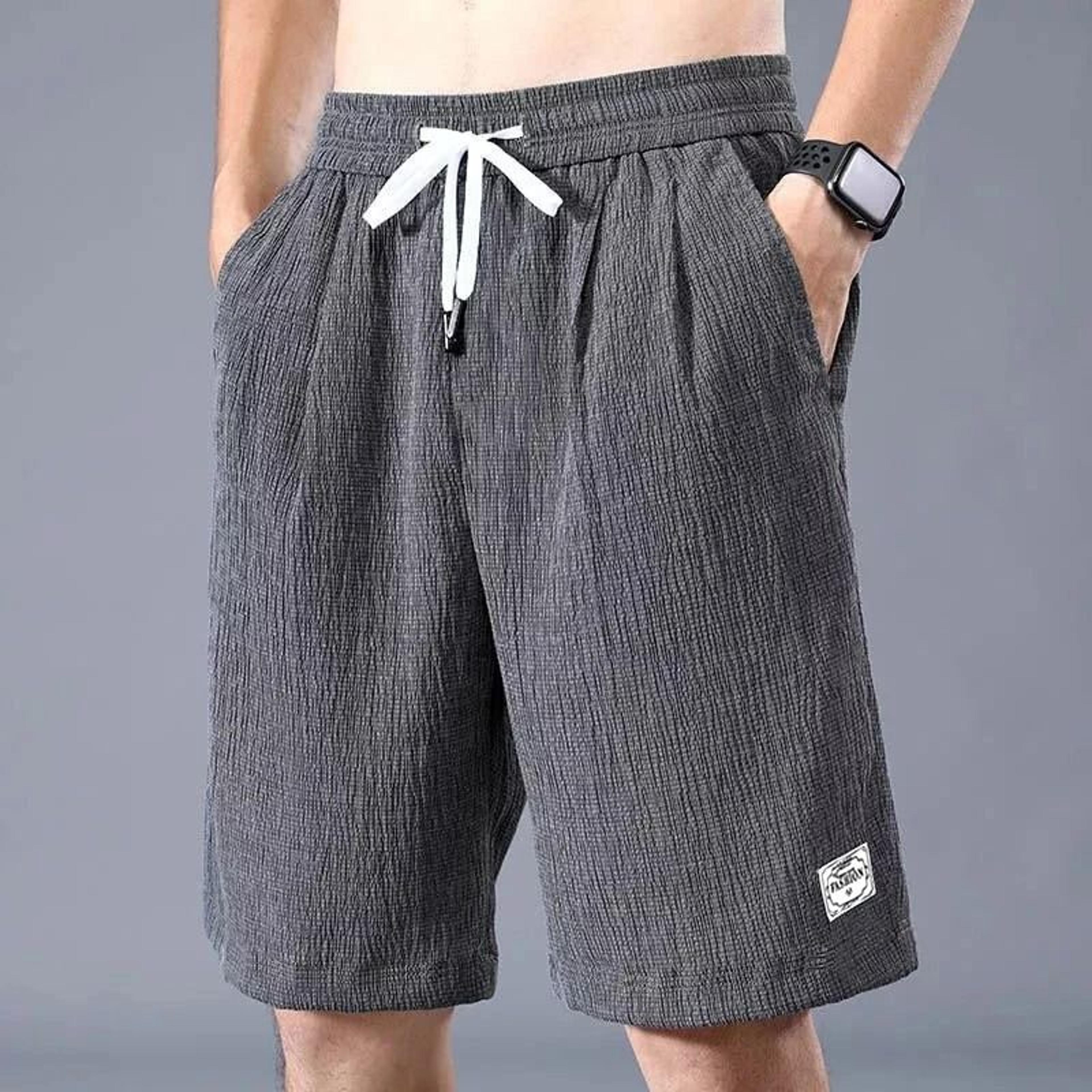 mens ice silk sports shorts thin breathable casual