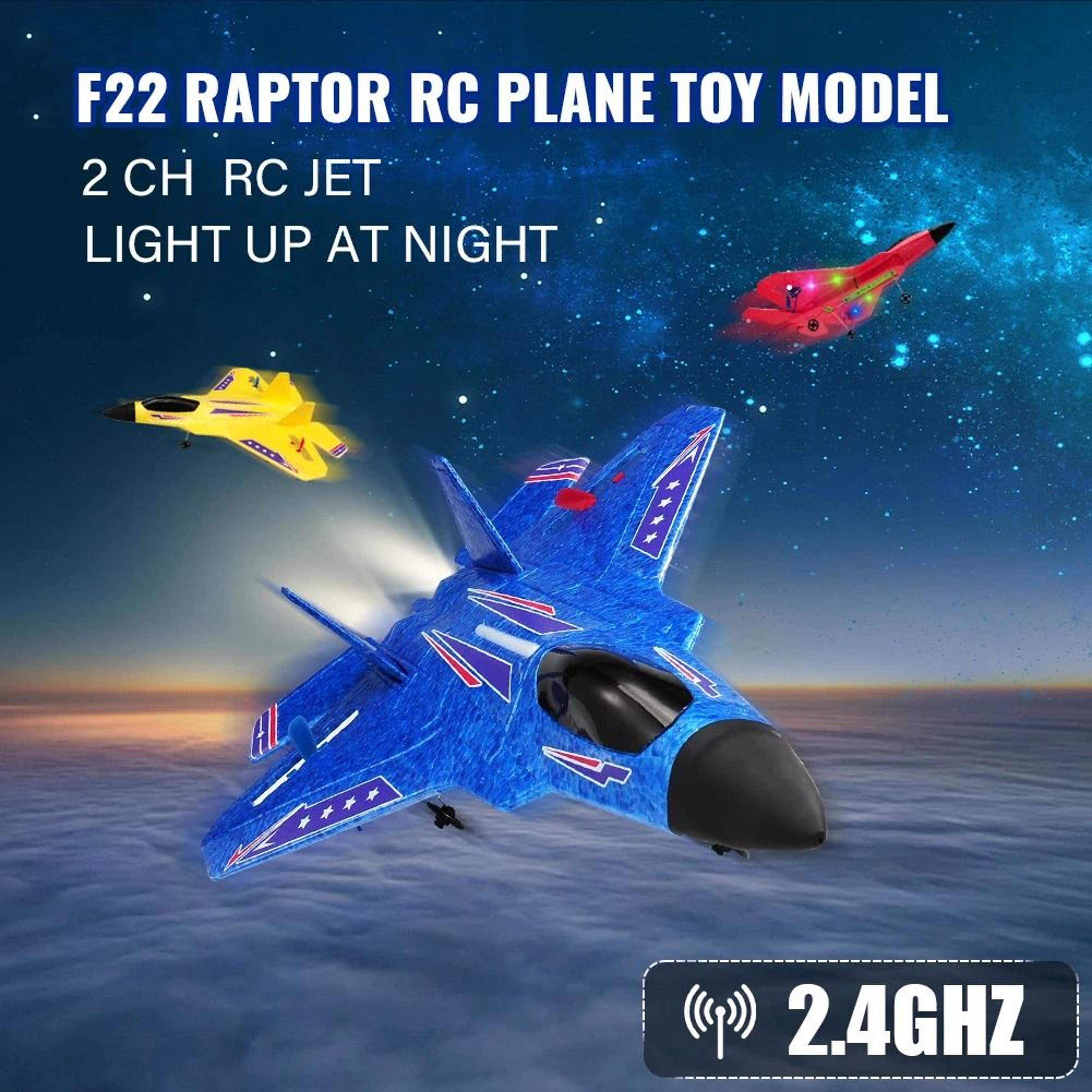 remote control foam jet aircraft with led lights