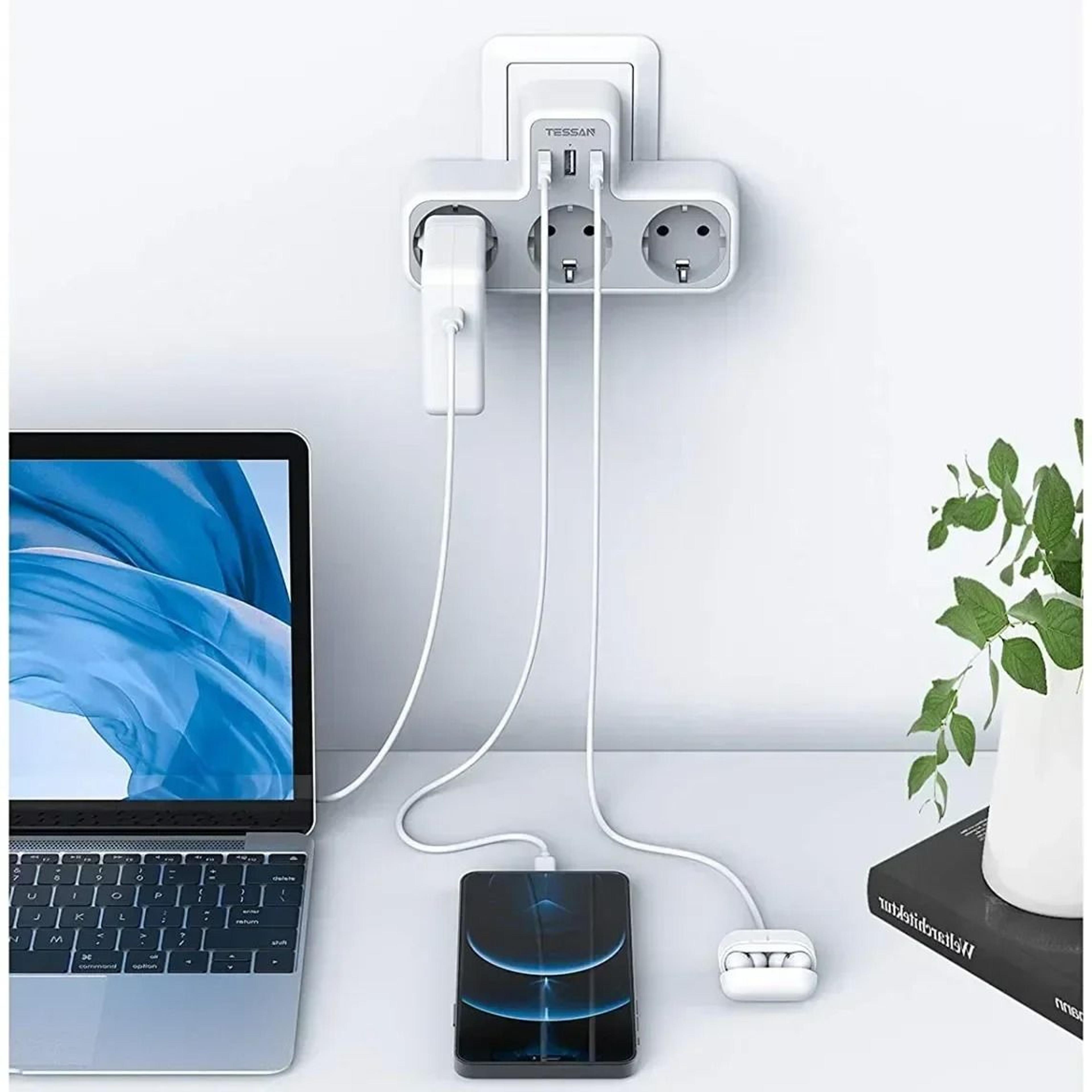eu power strip with usb and ac outlets