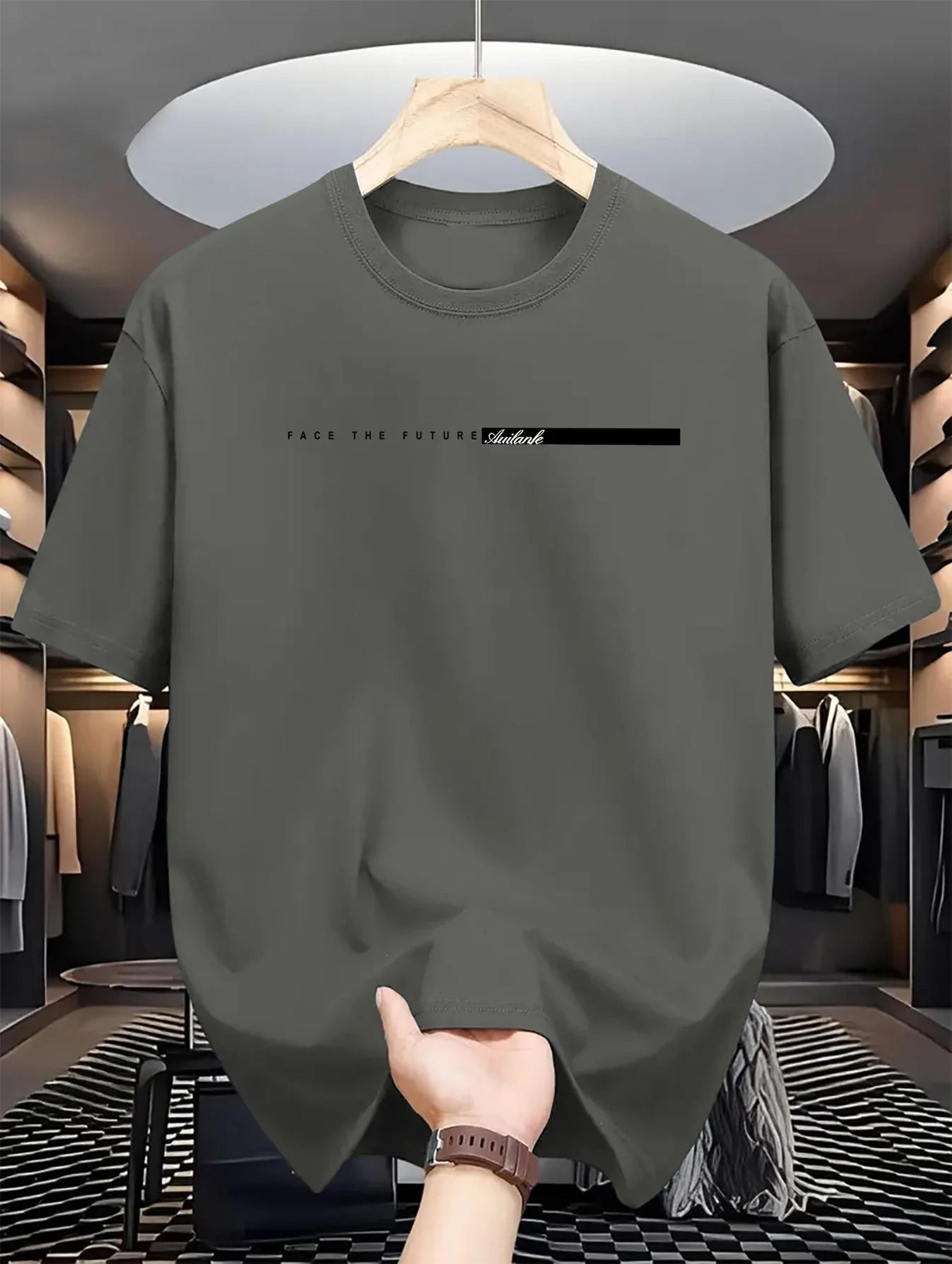 mens cotton casual loose fit t-shirt